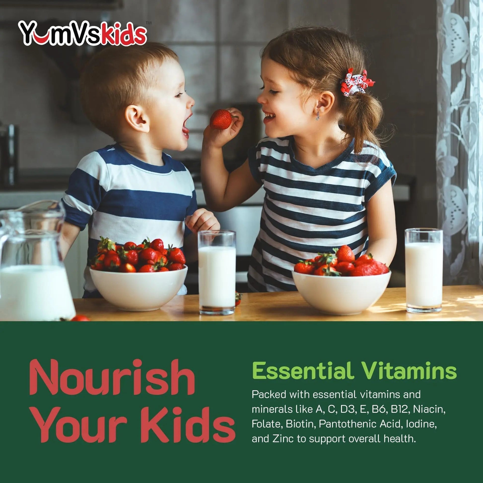YumVs Kids Multivitamin Gummies - Fruit Flavored Chewable Children's Multivitamin - Kids Vitamins Multivitamin Gummy with 12 Minerals & Vitamins A C D3 E B6 B12 YUM-V'S Au supplements