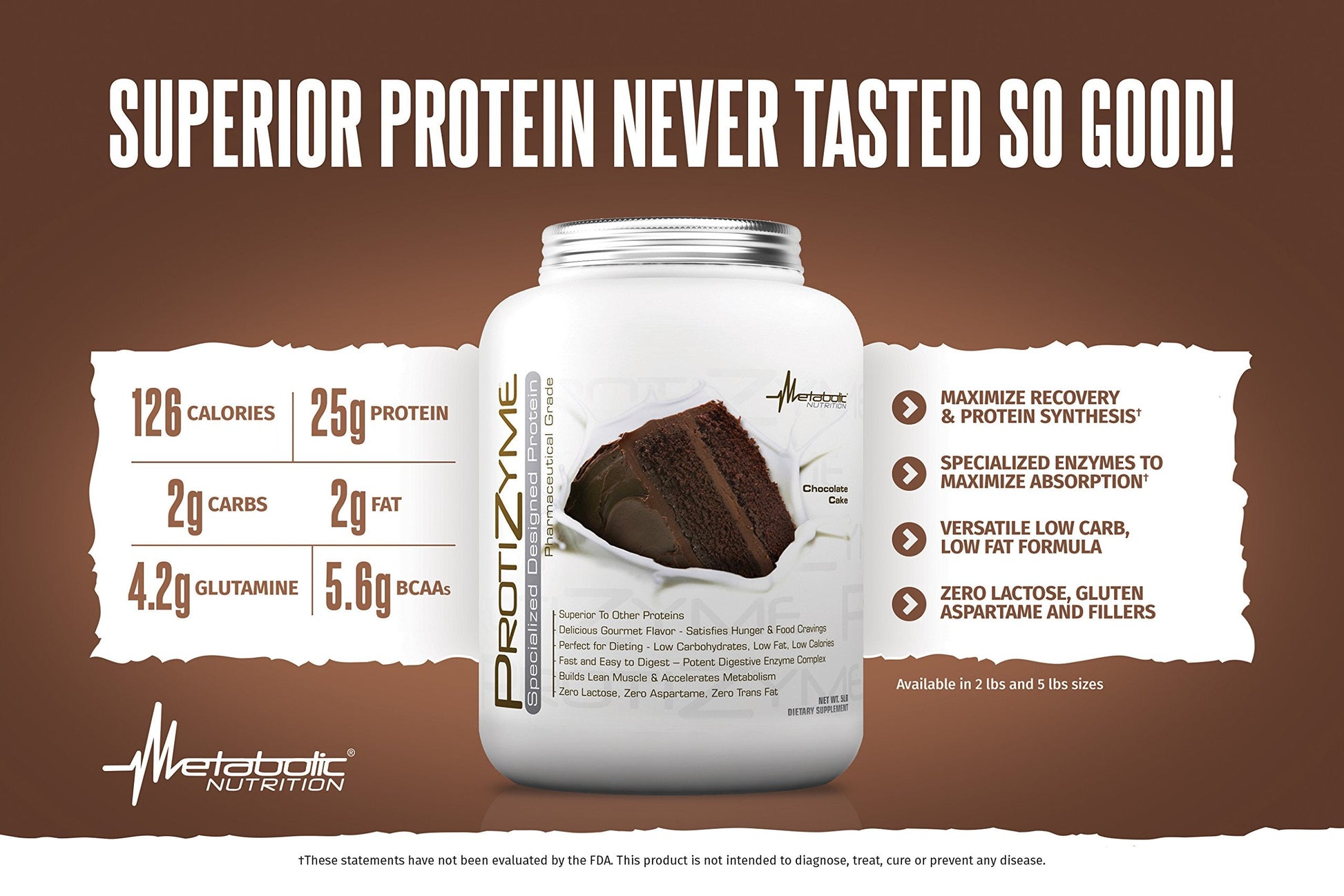 Metabolic Nutrition | Protizyme | 100% Whey Protein Powder | High Protein, Low Carb Metabolic Nutrition Au supplements