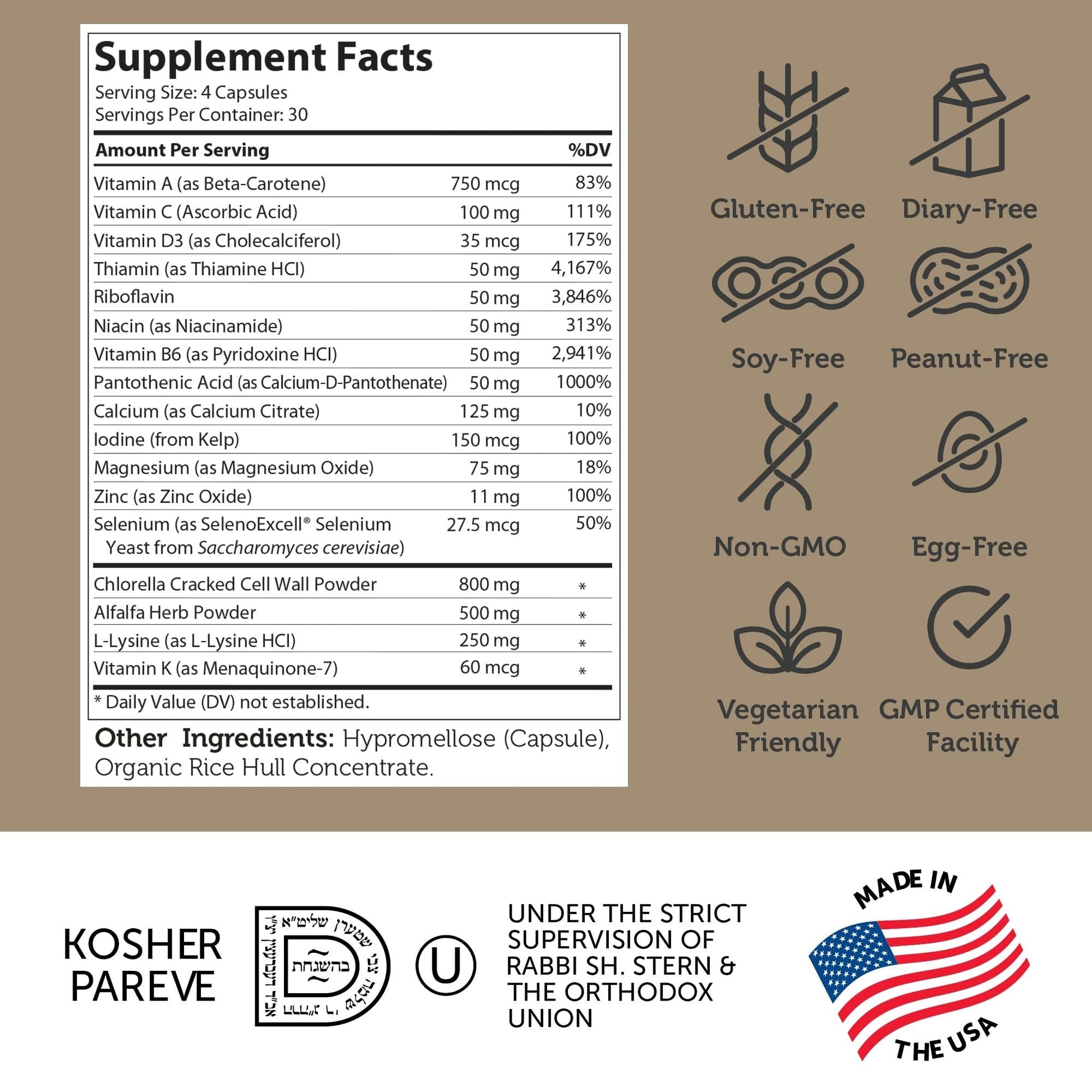 Zahler - Height Factor Healthy Growth Support Vitamin & Mineral Capsules (120 Count) - Kosher Height & Growth Supplement for Kids, Teens & Young Adults - Grow Taller Growth Hormone Support Nutrients Zahler Au supplements