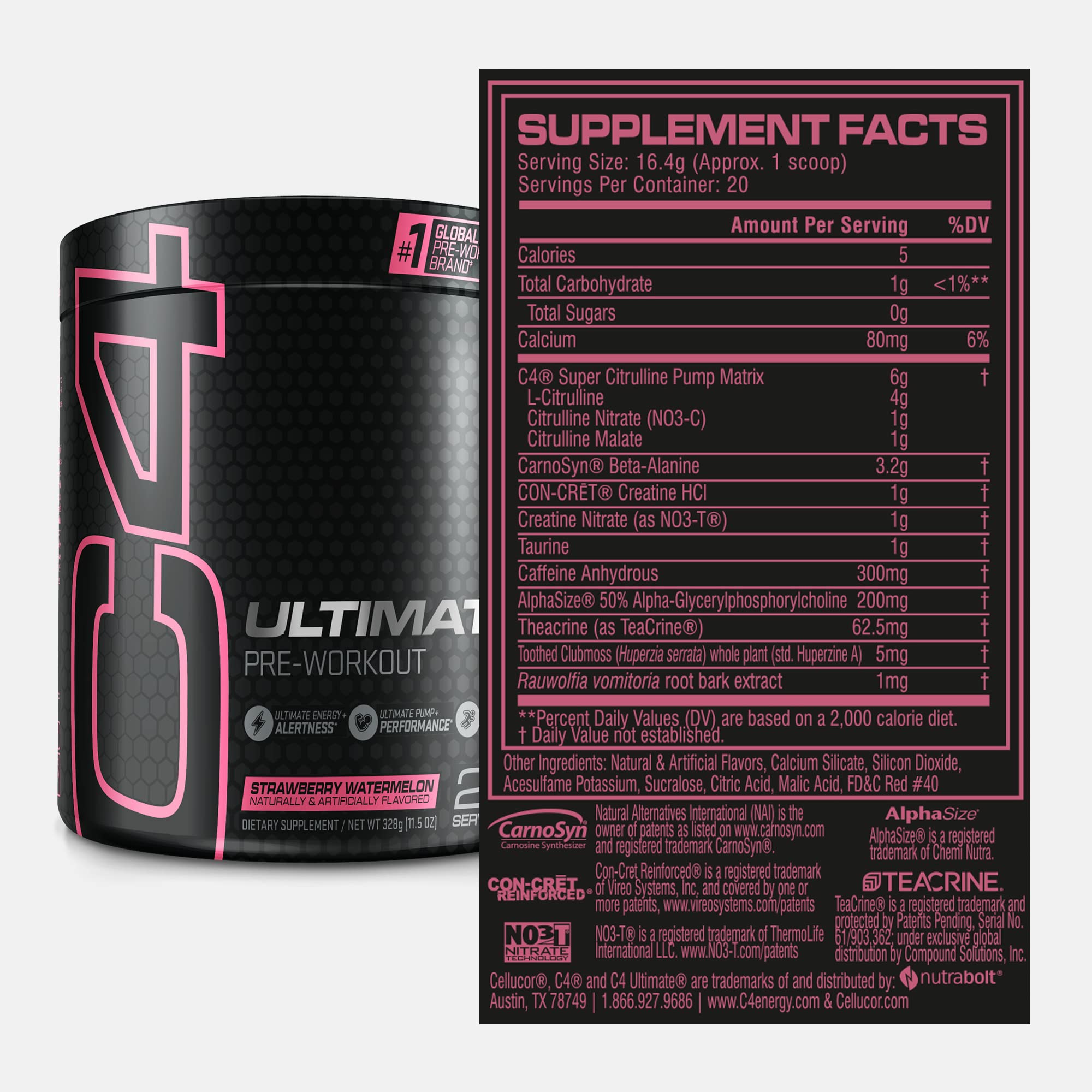Cellucor C4 Ultimate Pre Workout Powder Strawberry Watermelon - Sugar Free Cellucor Au supplements