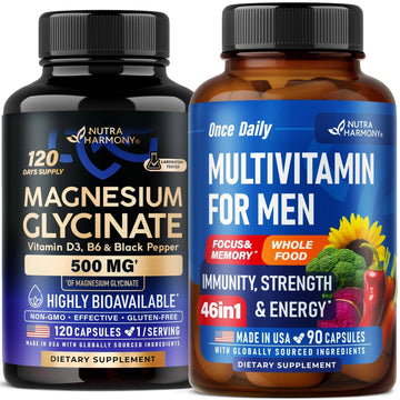 NUTRAHARMONY Multivitamins for Men & Magnesium Glycinate Capsules NUTRAHARMONY Au supplements