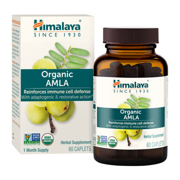 Himalaya Organic Amla - Herbal Immune Support Supplement with Adaptogen and Antioxidant - USDA Organic, Vegan, Non-GMO, Gluten Free, 600 mg, 60 Caplets Himalaya Au supplements