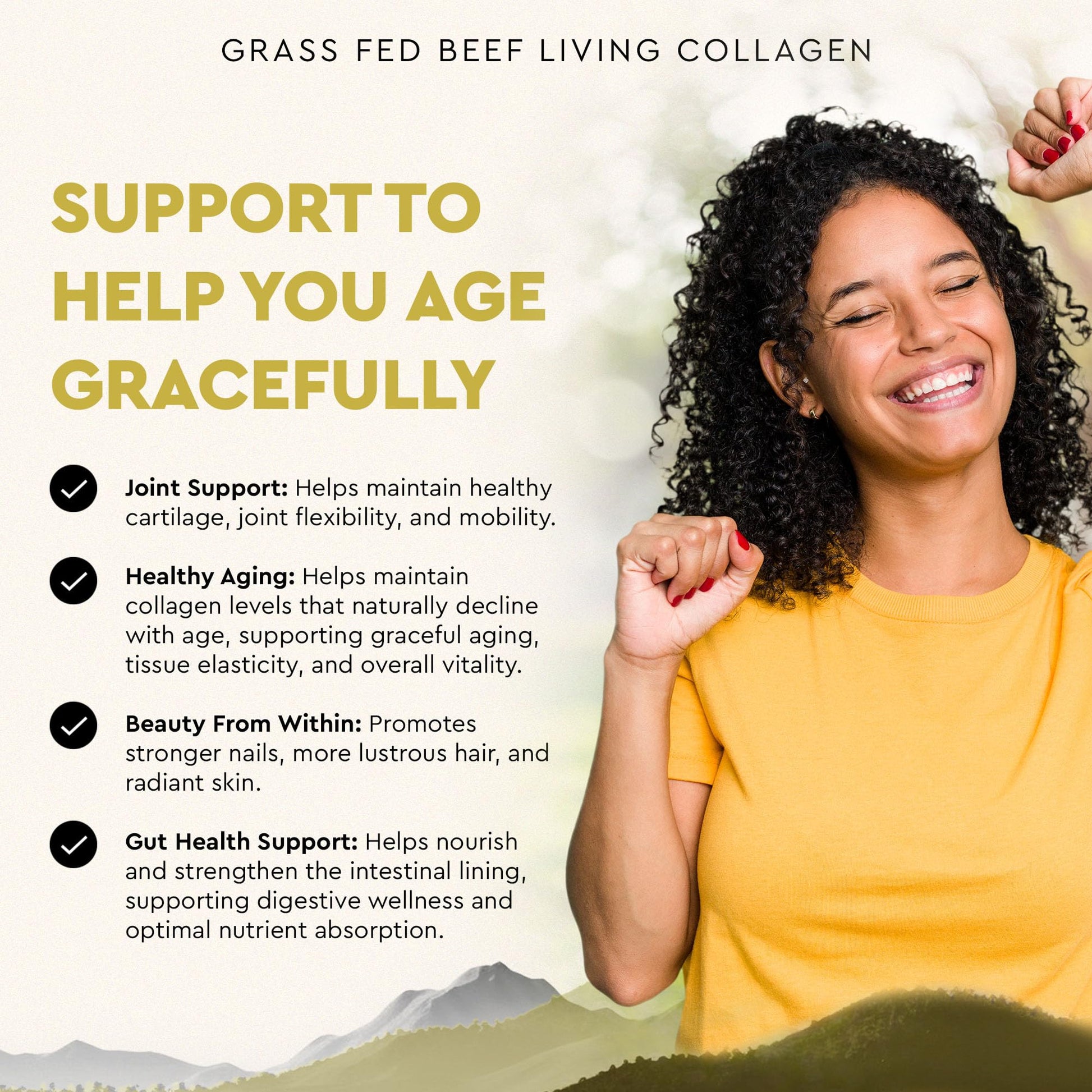 Ancestral Supplements Grass Fed Beef Living Collagen Nutritional Powder Supplement, 3000mg, Promotes Healthier, Younger Looking Skin, Hair, Nails and Joints, Type II, 180 Capsules Ancestral Supplements Au supplements