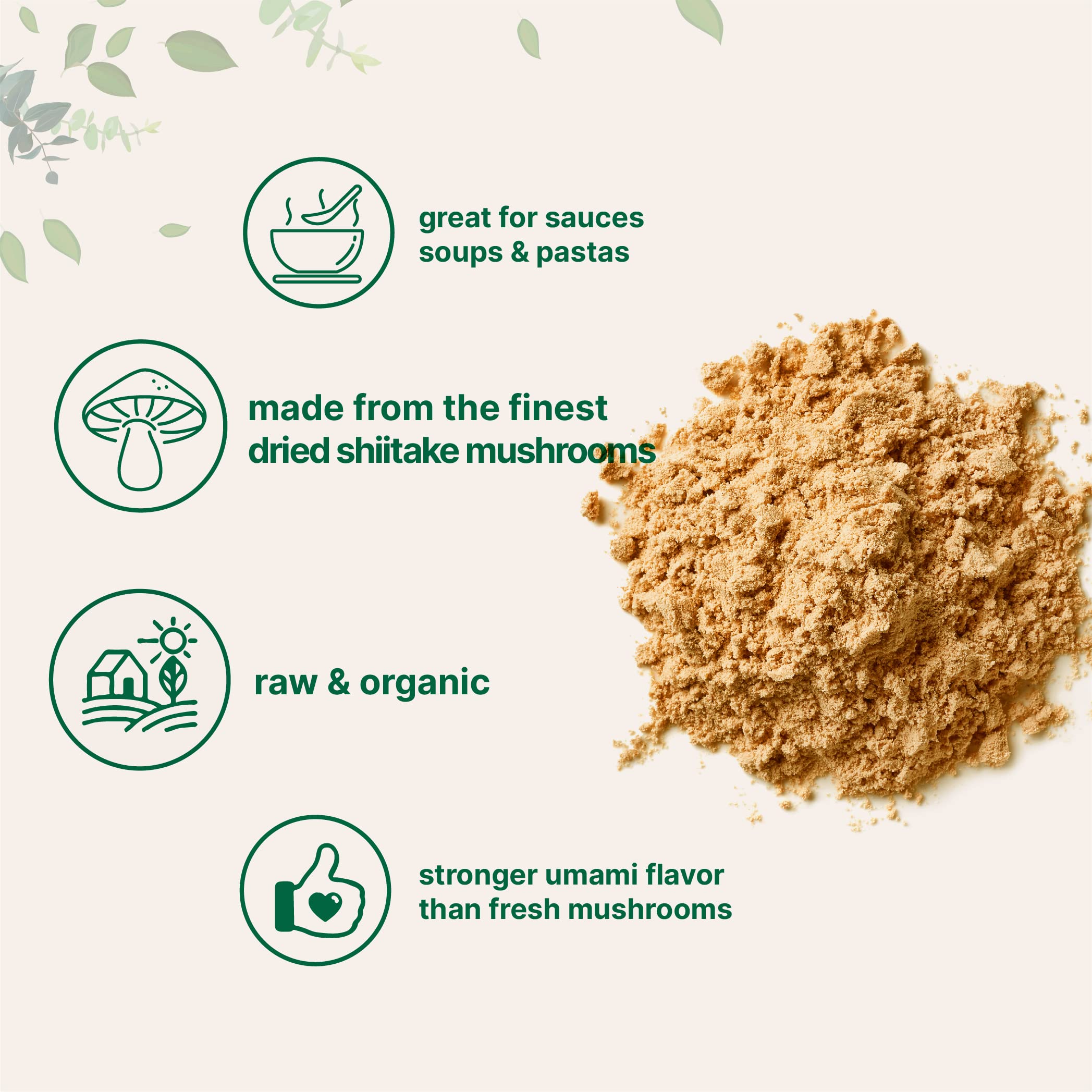 Sustainably US Grown, Organic Shiitake Mushrooms Powder, 8 Ounce Micro Ingredients Au supplements