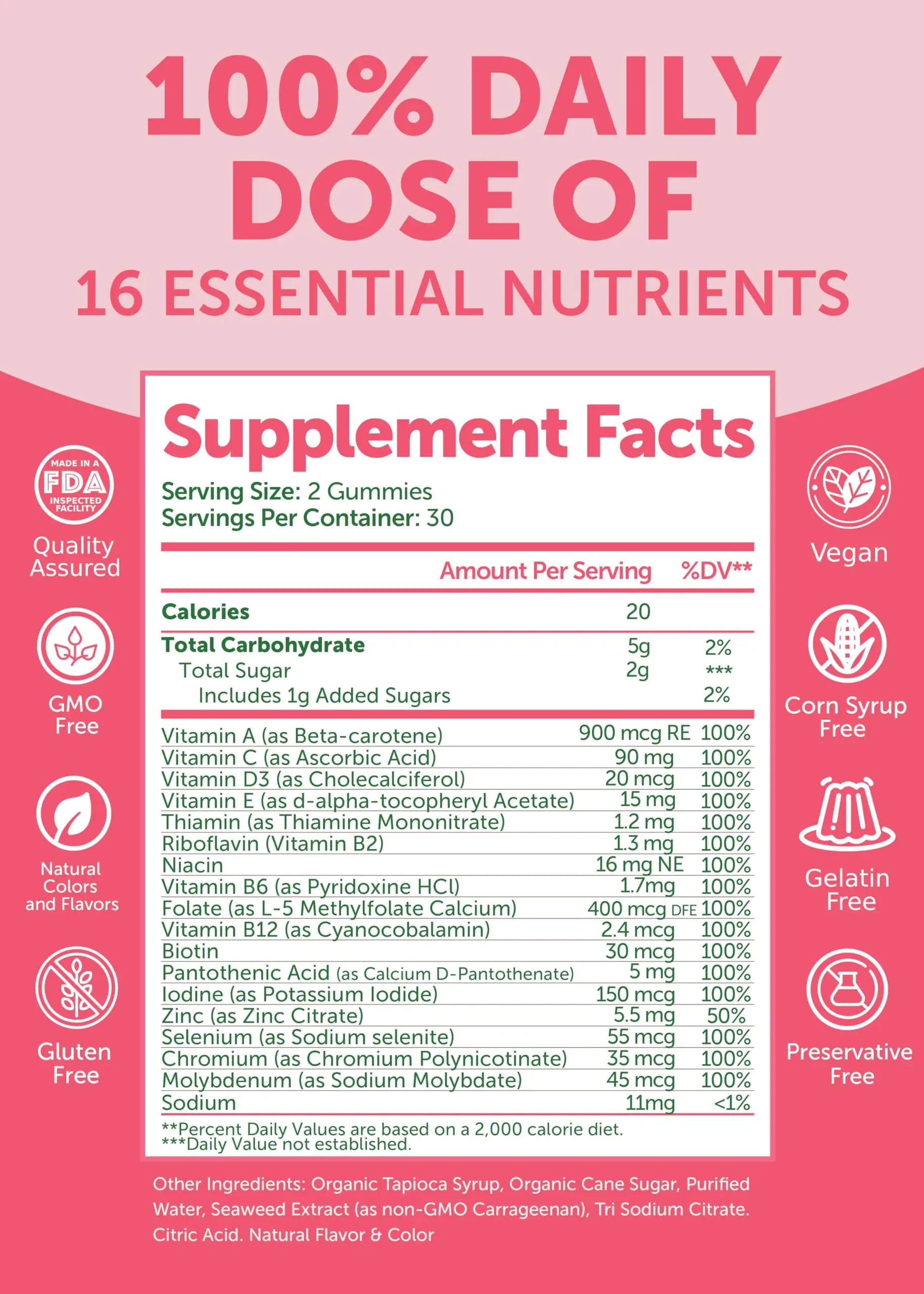 Lunakai USA Made Women’s Multi & Energy Gummies Bundle – 16 Essential Nutrients & B12 – 60 Ct Each Lunakai Au supplements