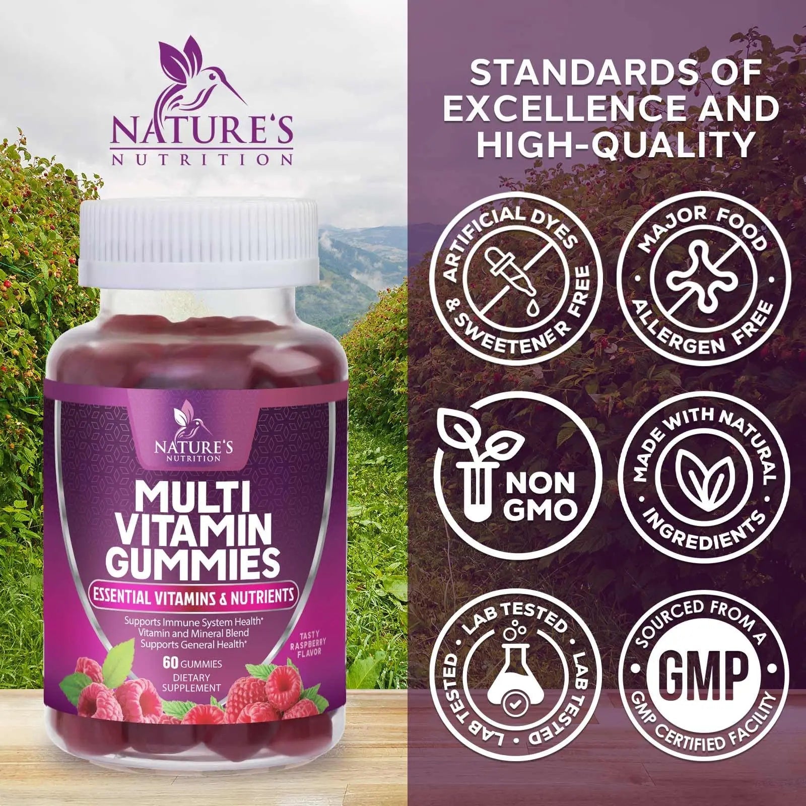 Multivitamin Gummies for Adult with Vitamins A, C, D, B12 - Gummy Multivitamins for Daily Nutritional Support Nature's Nutrition Au supplements