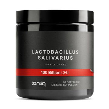 Toniiq 100 Billion CFU Lactobacillus Salivarius Probiotic - Highest Verified CFU Count - Third-Party Lab Tested for Potency - 60 Vegetarian Capsules - 30 Servings - TQ Verified Toniiq Au supplements
