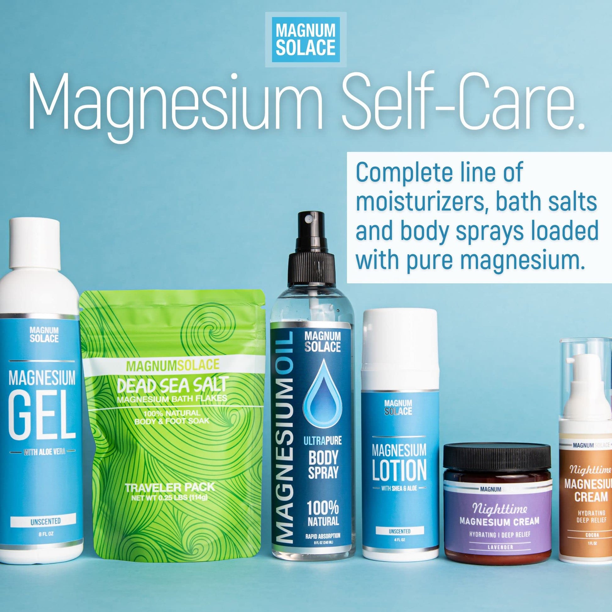 Magnesium Lotion – Super Concentrated – Made with Aloe and Shea – For Leg Cramps, Sore Muscles & Joints, Rejuvenation – Safe for Kids, Made in the USA (Unscented) Magnum Solace Au supplements