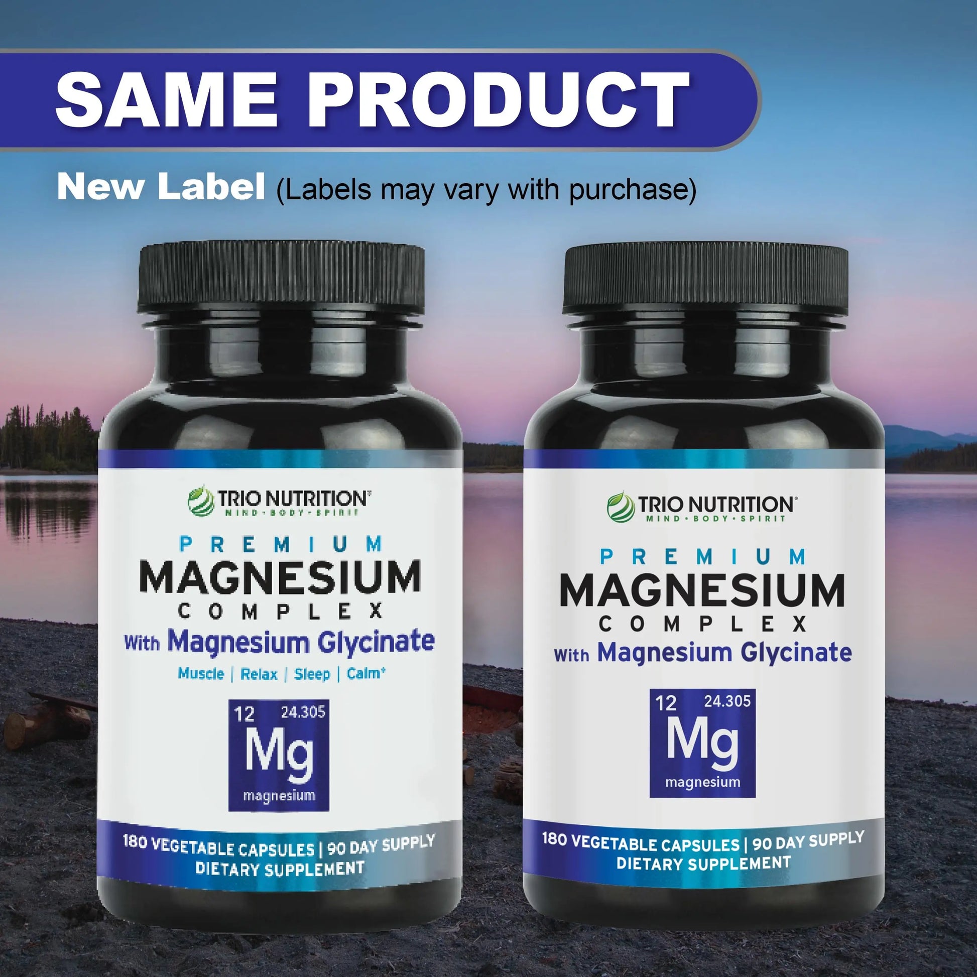 Trio Nutrition Magnesium Complex 90 Day Supply 420 mg | Natural Calm, Relax, Stress Relief, and Muscle Recovery |Magnesium Glycinate Supplement with Vitamin B6 for Rapid Absorption* TRIO NUTRITION Au supplements