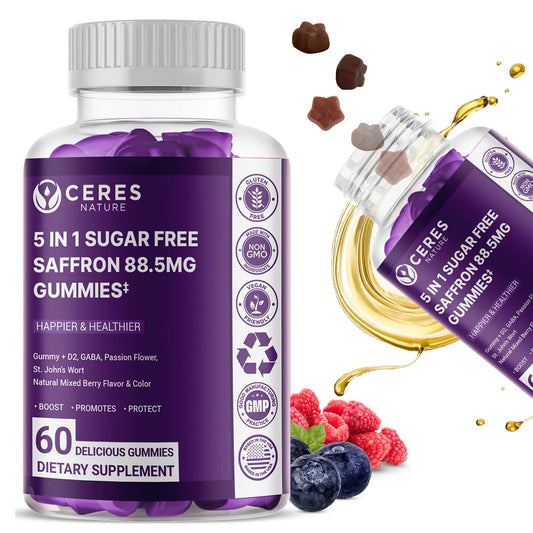 Premium Saffron Extract 88.5mg** Gummy - Appetite Control, Eye Support, Boost Energy Ceres NatureAU supplements