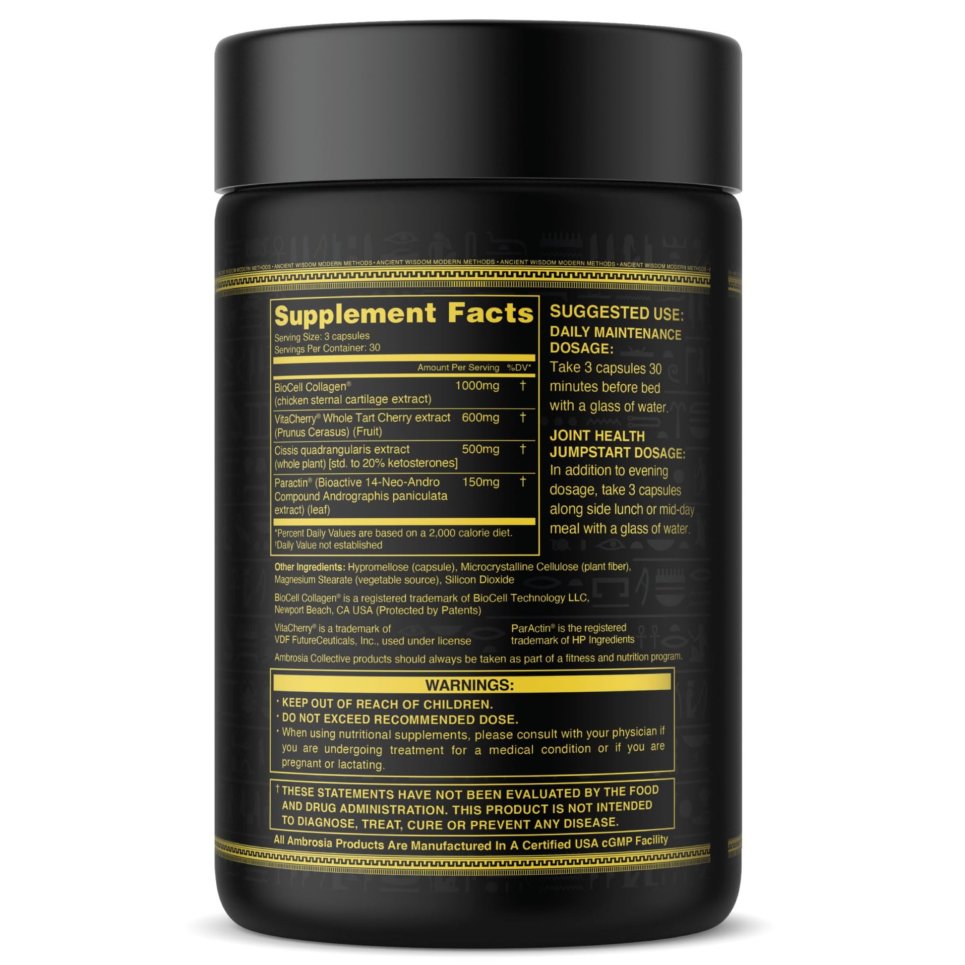 Ambrosia Mwendo - Joint & Ligament Repair | Strengthen Tendons & Increase Soft Tissue Extensibility | Muscle Soreness, & Recovery Time with BioCell Collagen | 90 Veggie Capsules Ambrosia Au supplements
