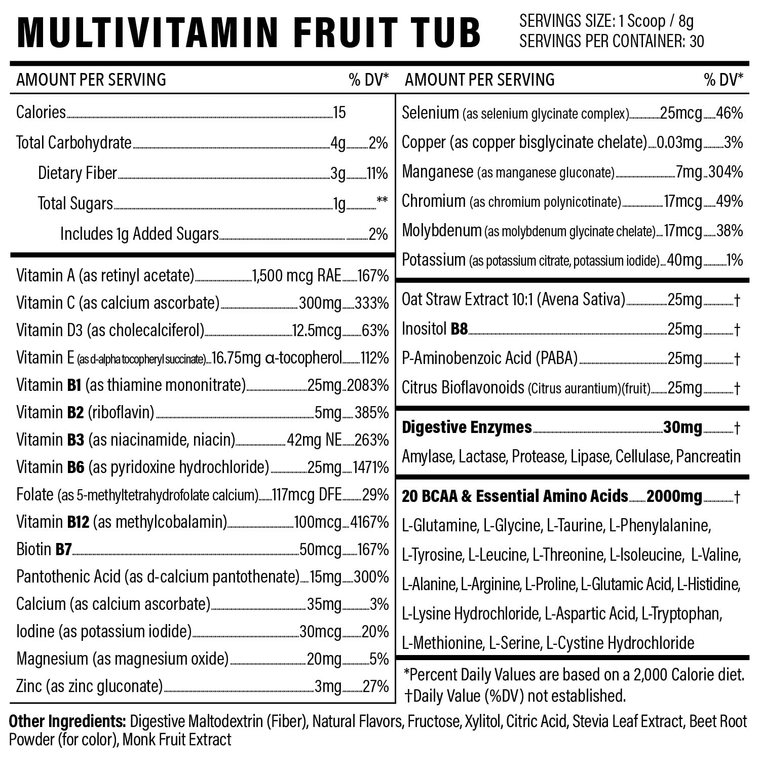 Sport Formula 99 Multivitamin Powder - Drink Mix for Men Women BCAA Amino Acids Won’t Upset Your Stomach - Keto Vegan Multivitamin Fruit Punch - Electrolytes Super B Complex Digestive Enzyme Sport Formula 99 Au supplements