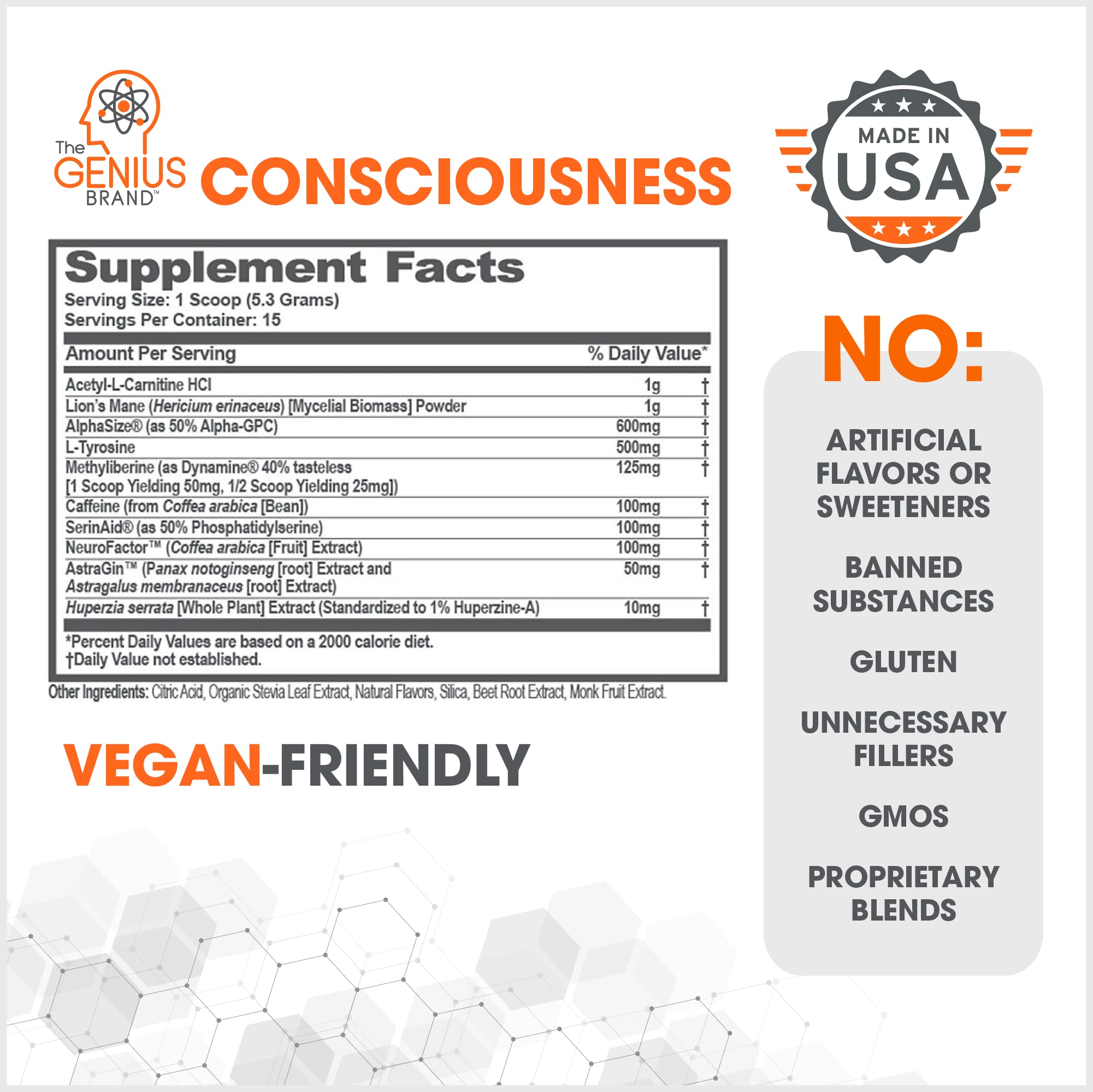 Genius Consciousness, Super Nootropic Brain Supplement Powder, Watermelon The Genius Brand Au supplements
