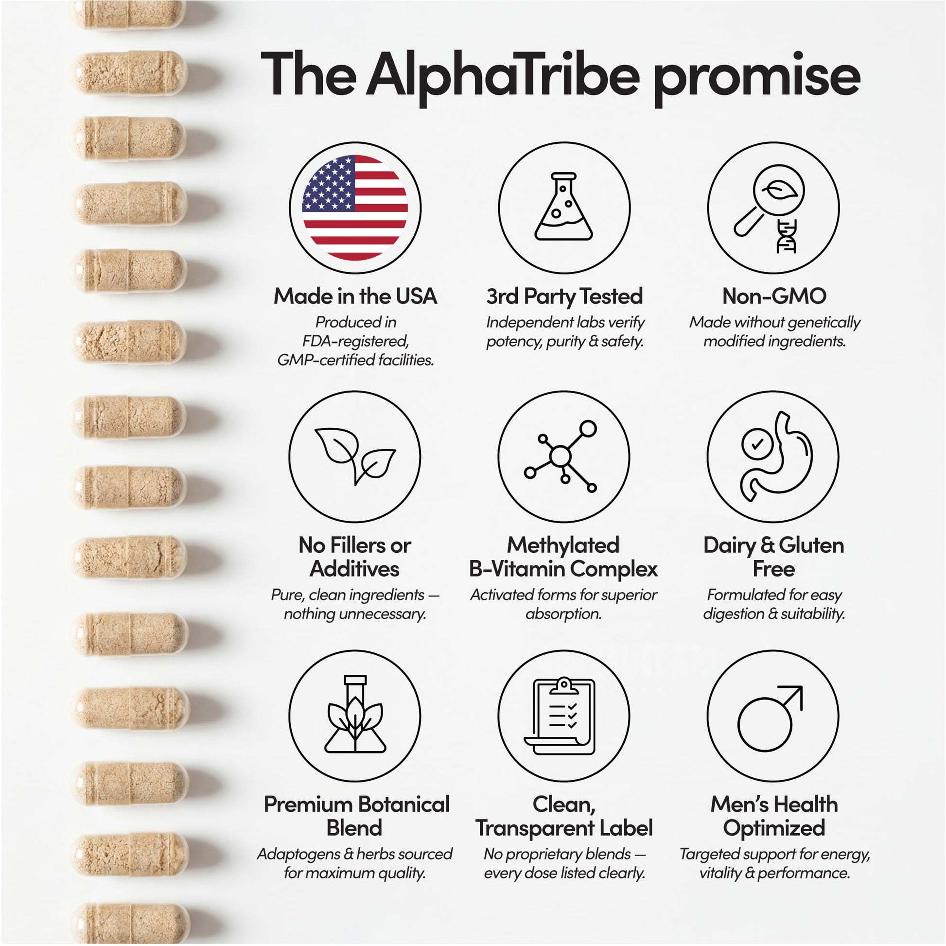 Alpha Tribe Multivitamin for Men & Organizer w/Seamoss Black Seed Oil Ashwagandha Burdock Root Turmeric Bladderwrack Vitamin C | Daily Men's Vitamins & Minerals Supplement | 60 Count Alpha Tribe Au supplements