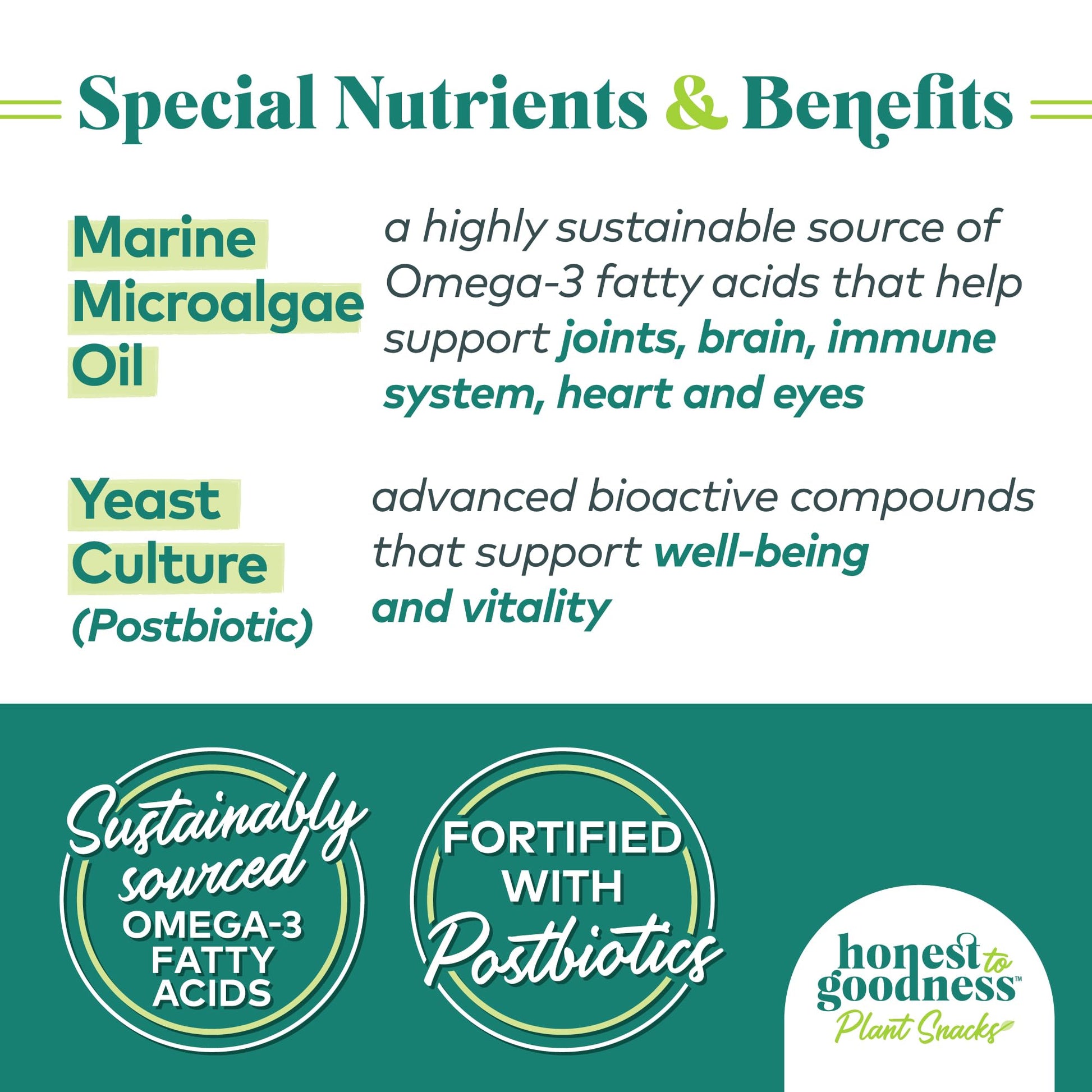 Honest to Goodness Plant Snacks Dog Treats, Enriched with Omega 3s & Postbiotics, 8oz Variety Pack, 6 Bags Honest to Goodness Au supplements