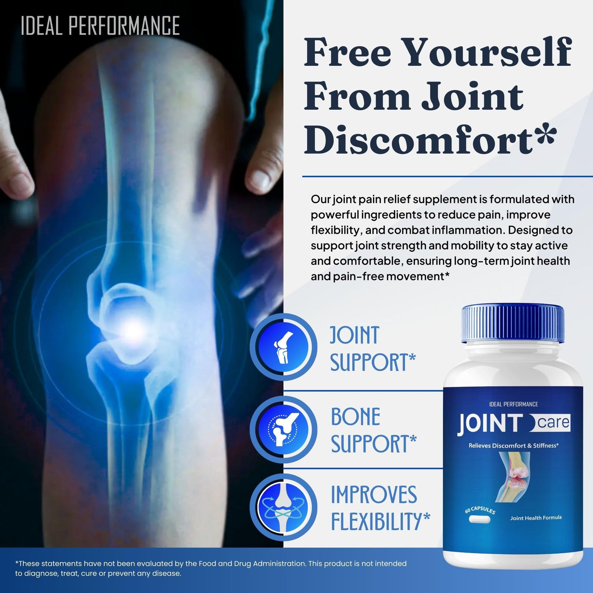 IDEAL PERFORMANCE Joint Care Support Capsules, JointCare Supplement Pills All Natural Formula to Fortify Bones & Bolster Flexibility - Maximum Strength, Joint Care Support Reviews (5 Pack) IDEAL PERFORMANCE Au supplements