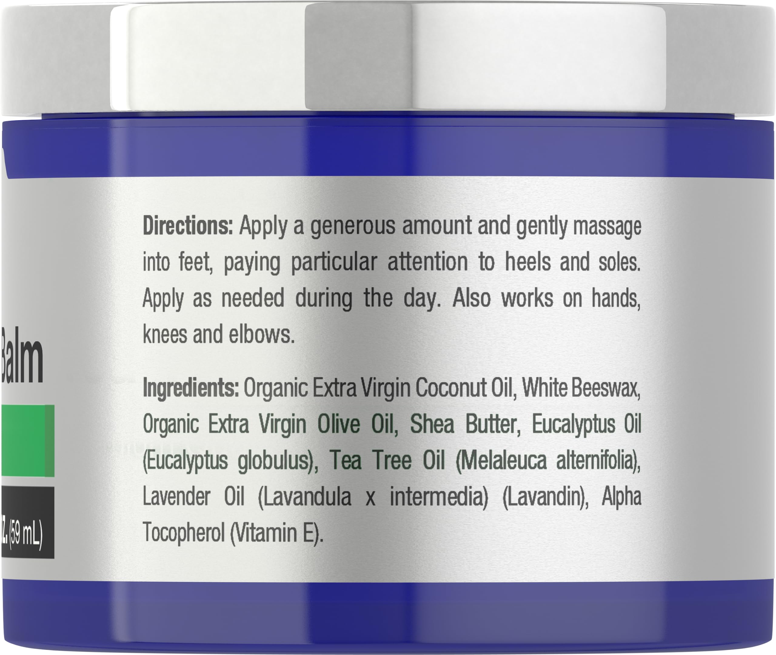 Tea Tree Oil Foot Balm | 2 oz | Moisturizes and Nourishes Dry Skin & Feet | Scientifically Horbäach Au supplements