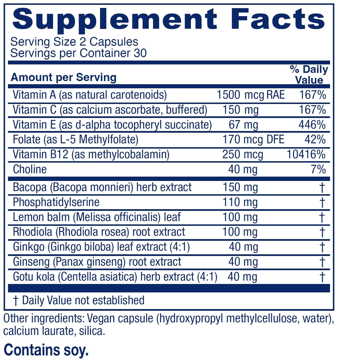 Vitanica MindBlend, Brain Support, Vegan, 60 Capsules Vitanica Au supplements