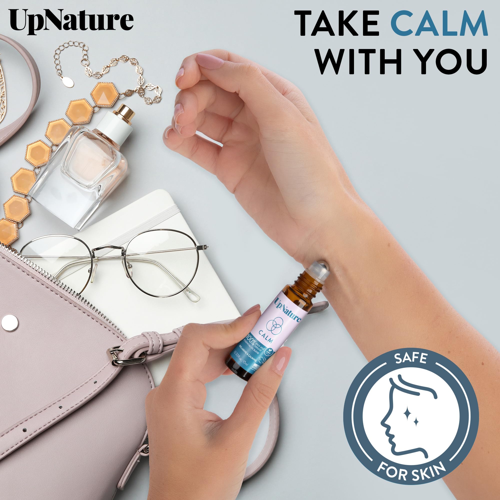 UpNature Calm Essential Oil Roll On Blend – Stress Relief & Relaxation Gifts for Women – Calming UpNature Au supplements