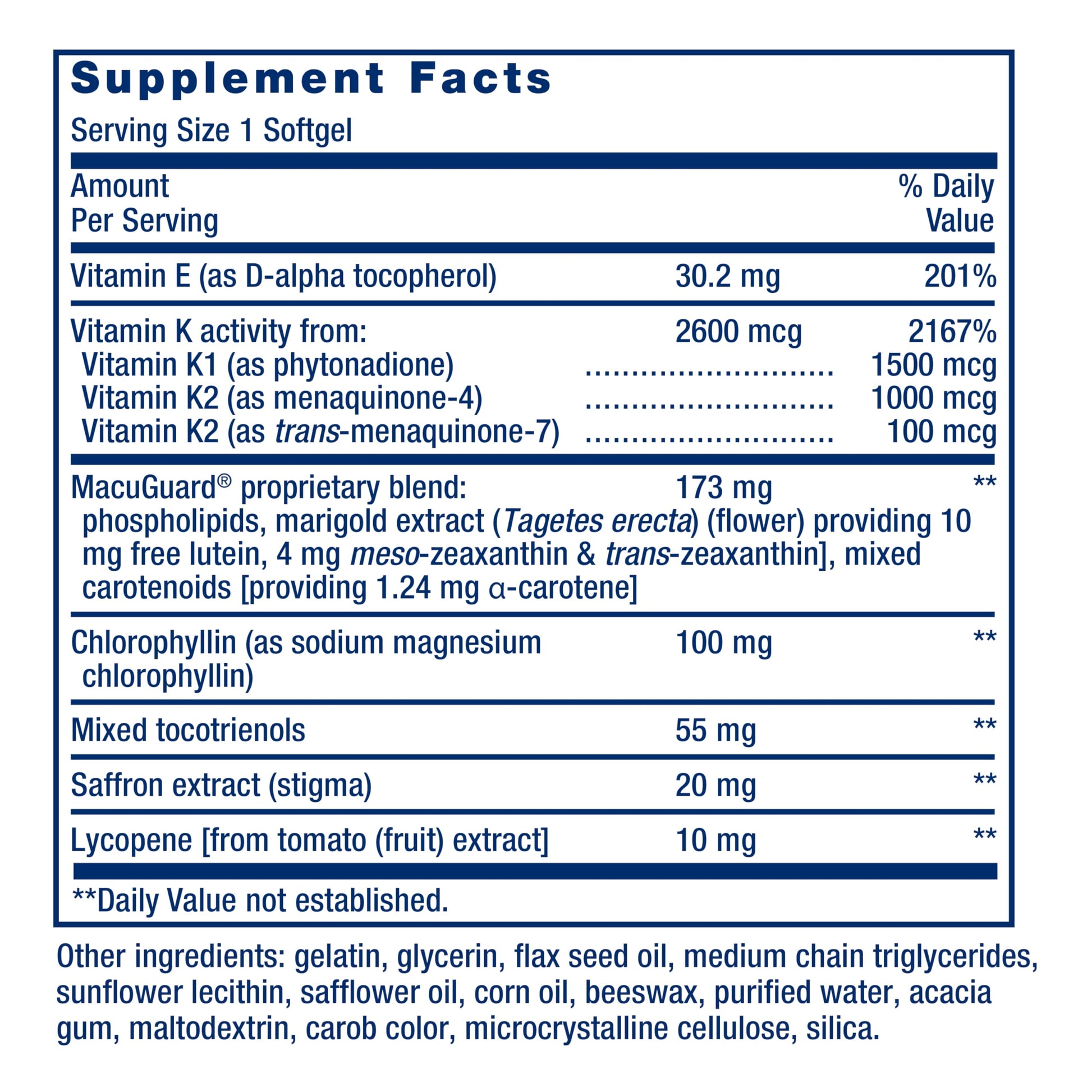 Life Extension Once-Daily Health Booster, Vitamins E, K1 & K2, phospholipids, Fat-Soluble nutrients for Eye Health, Bone Health, Heart Health, Gluten-Free, 1 Daily, Non-GMO, 30 softgels Life Extension Au supplements