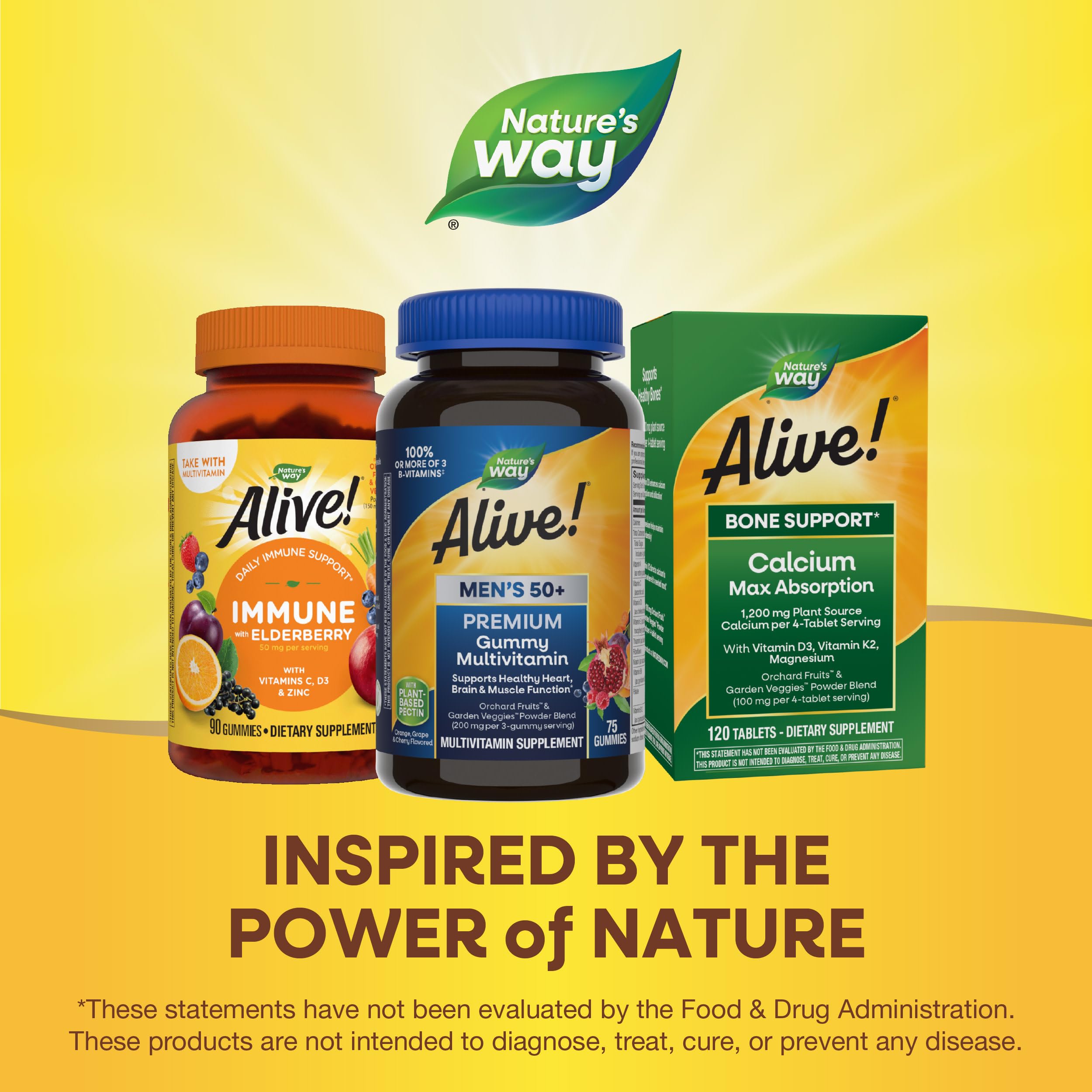 Nature’s Way Alive! Men’s 50+ Premium Gummy Multivitamin, Supports Healthy Heart, Brain & Muscle Function Nature's Way Au supplements