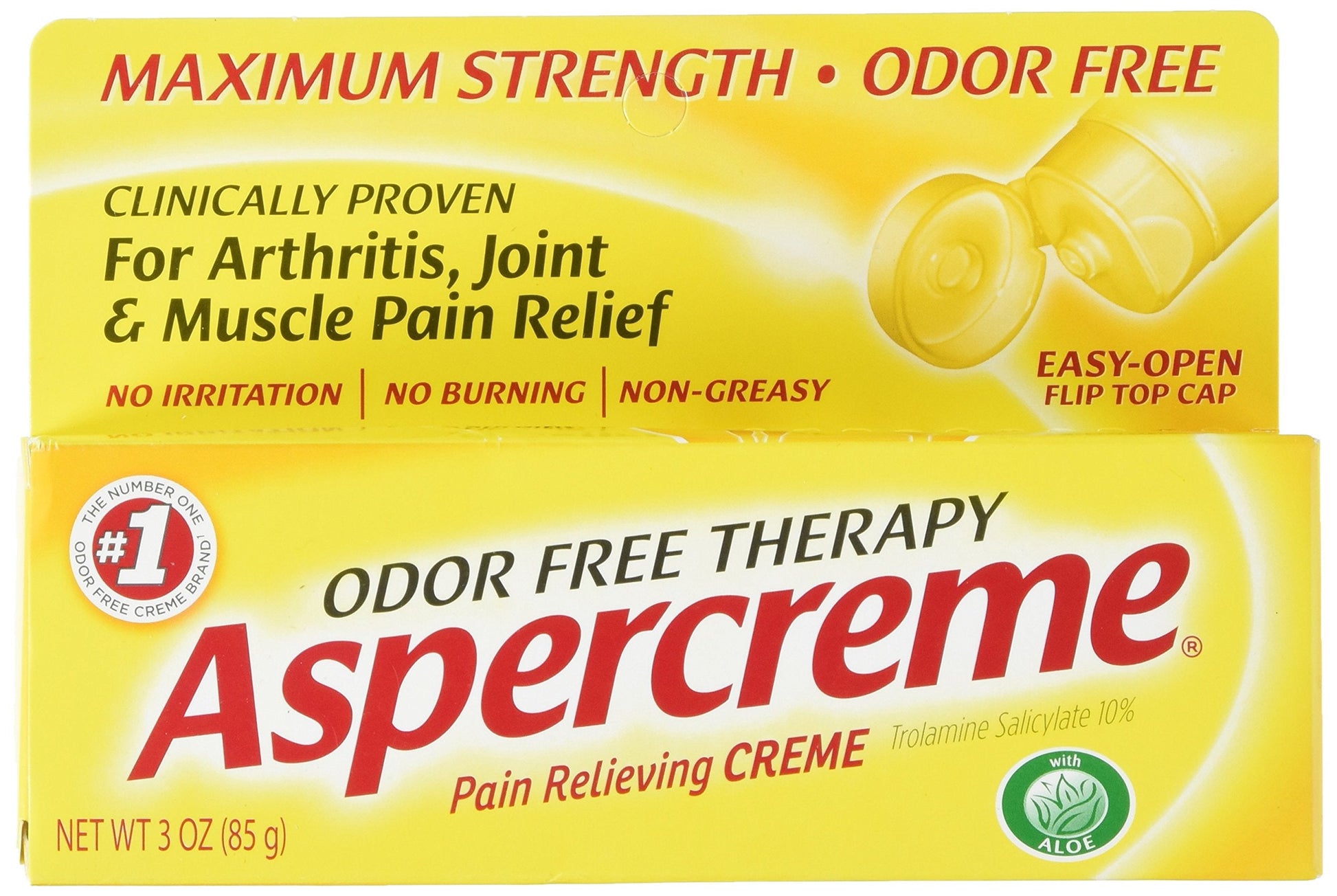 Aspercreme Maximum Strength Pain Relief Cream with Aloe 3 oz. (Pack of 4) for Arthritis Joint & Muscle Pain Aspercreme Au supplements