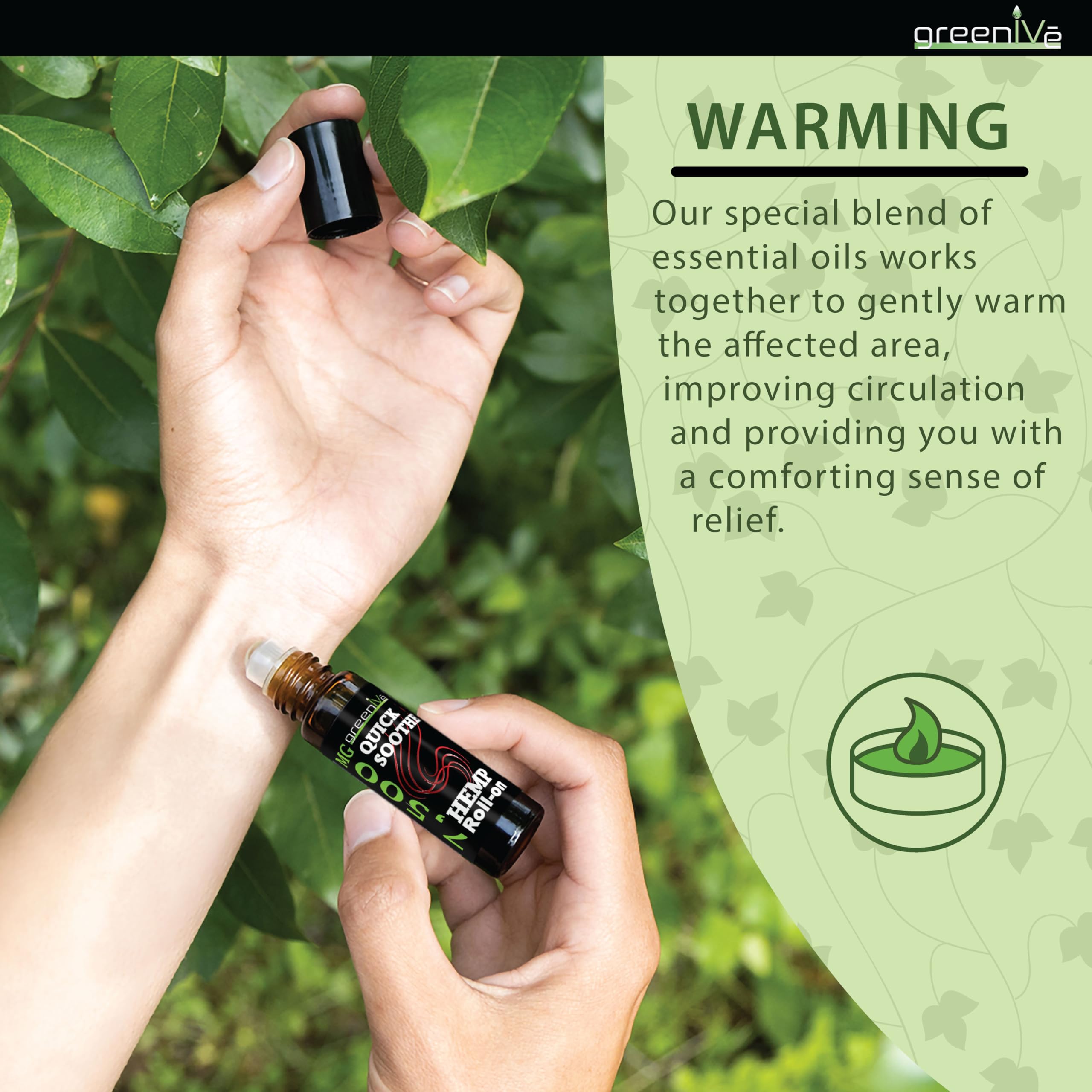 7,500mg Hemp Roll-On Quick Soothe Therapeutic Essential Oil Blend Exclusively on Amazon (1) GreenIVe Au supplements