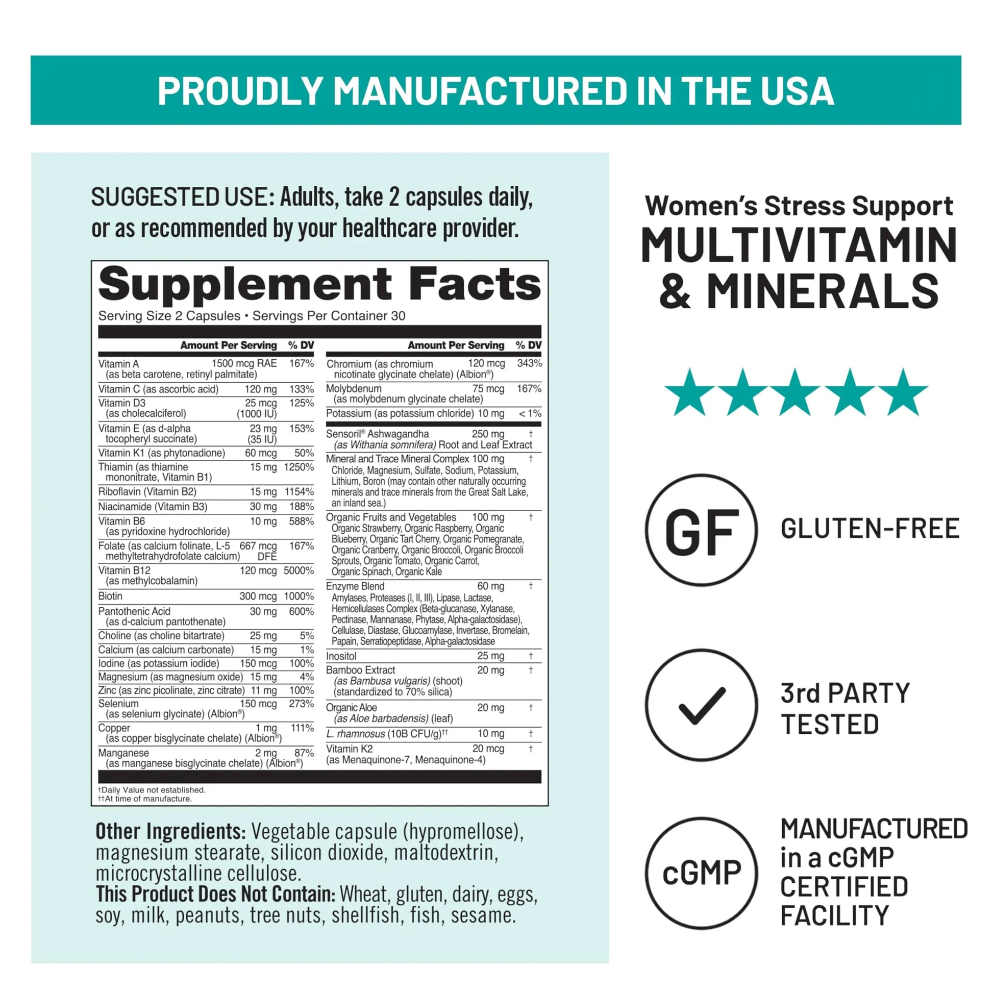 [1] NatureWise Multivitamin for Women Stress Support & Natural Minerals - 60 Ct[30-Day Supply] + [1] Omega 3 Fish Oil 1000mg + Vitamin E - Wild-Caught - 60 Softgels[30-Day Supply] NatureWise Au supplements