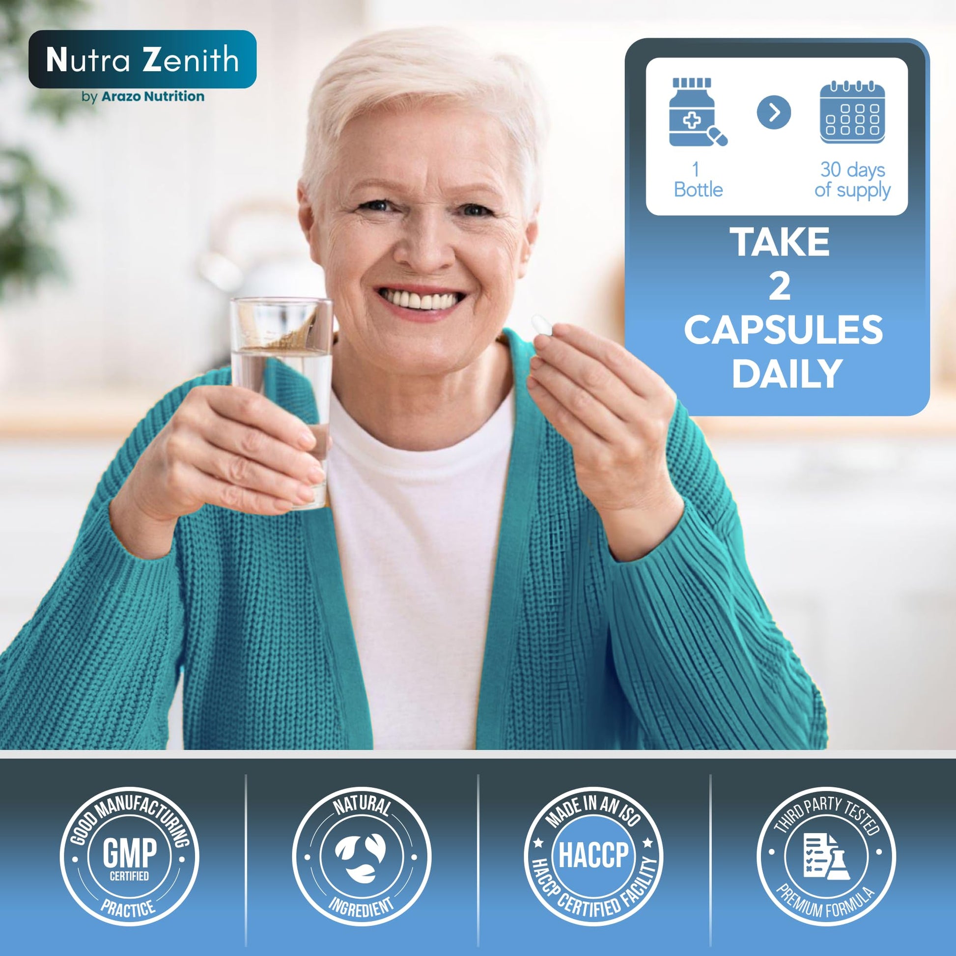 NAD+ Supplement with Nicotinamide Riboside (NMN Alternative), CoQ10 & Resveratrol – 60 Capsules for Healthy Aging Support, Energy Boost & Cognitive Function Enhancement – Cellular Renewal & Vitality Arazo Nutrition Au supplements
