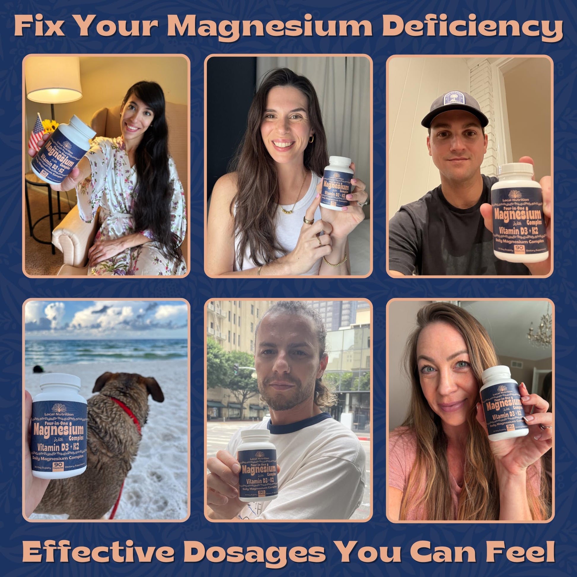 Local Nutrition Magnesium Complex 420mg with Vitamin D3 K2 - Four Bioavailable Forms Including Bisglycinate (Glycinate), Malate, Taurate, and Chloride for Superior Absorption - 90 Capsules Made in USA Local Nutrition Au supplements