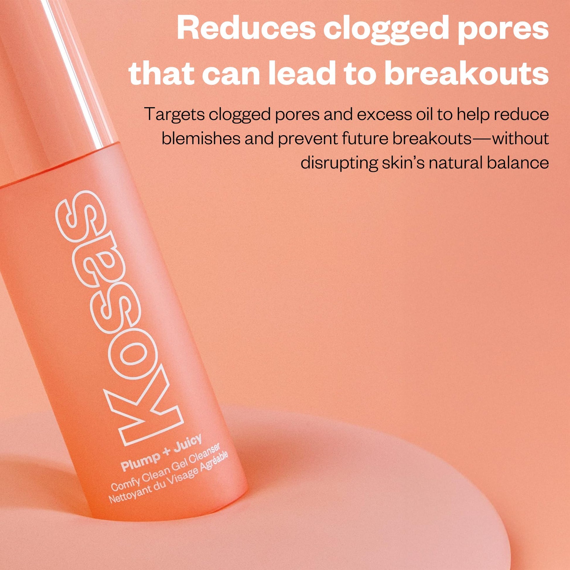 Kosas Plump + Juicy Comfy Clean Gel Cleanser –Hydrating Face Wash for All Skin Types, Deep Clean & Moisturize, Soap & Sulfate Free, with Hyaluronic Acid, Panthenol & Beta Glucan Kosas Au supplements