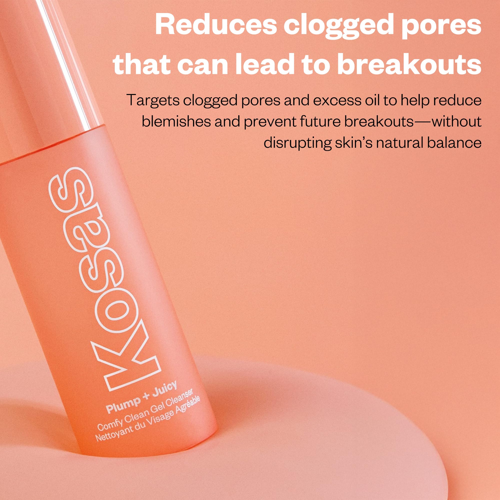 Kosas Plump + Juicy Comfy Clean Gel Cleanser –Hydrating Face Wash for All Skin Types, Deep Clean & Moisturize, Soap & Sulfate Free, with Hyaluronic Acid, Panthenol & Beta Glucan Kosas Au supplements