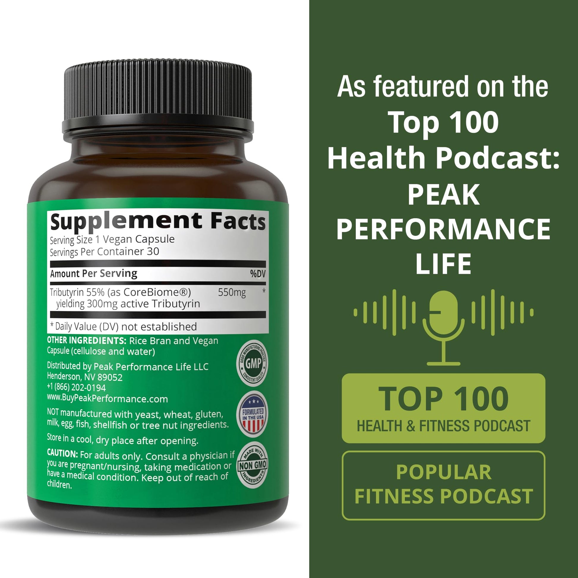 CoreBiome Tributyrin Postbiotic Supplement Clinically Tested for Gut Health. More Effective Than Sodium Butyrate Capsules. High Bioavailability Post Biotics for Digestive, Leaky Gut, Colon, Microbiome Peak Performance Au supplements