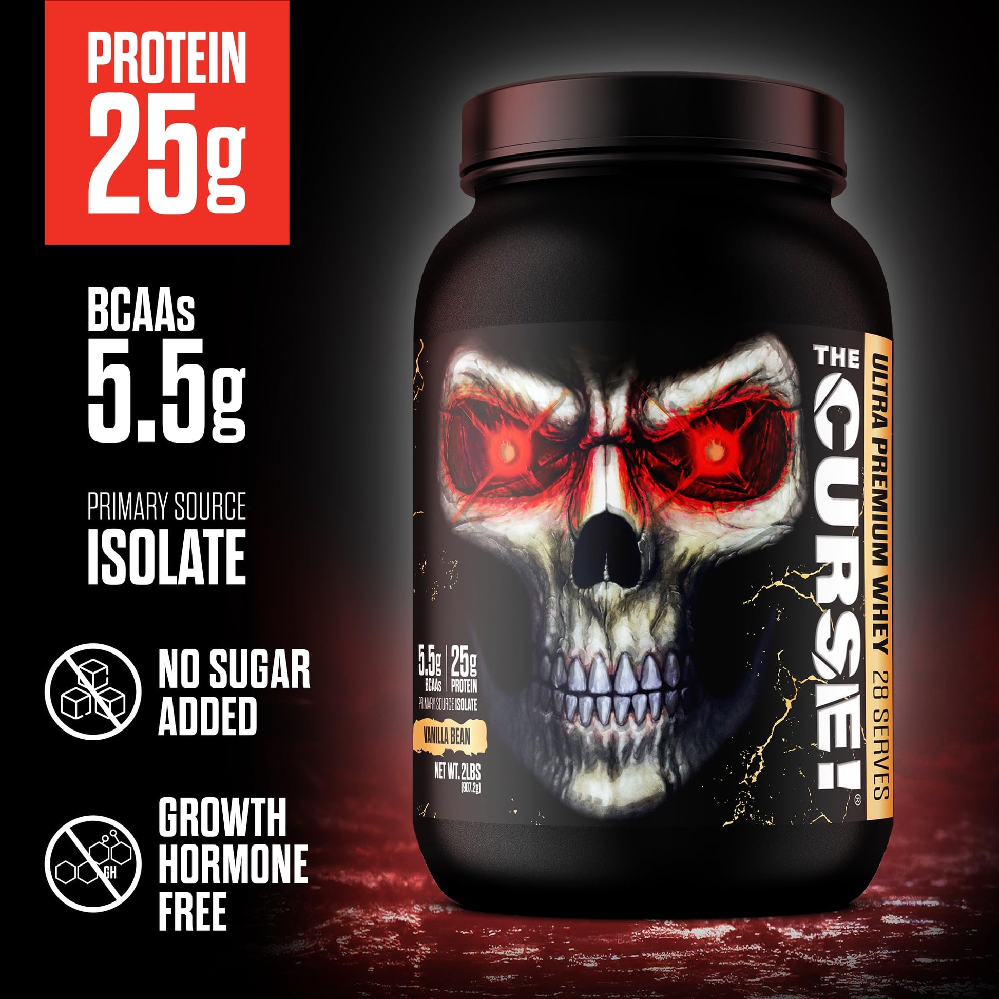 JNX SPORTS The Curse! Ultra Premium Whey Protein Powder Vanilla Bean 2lb | 25g Protein JNX SPORTS Au supplements