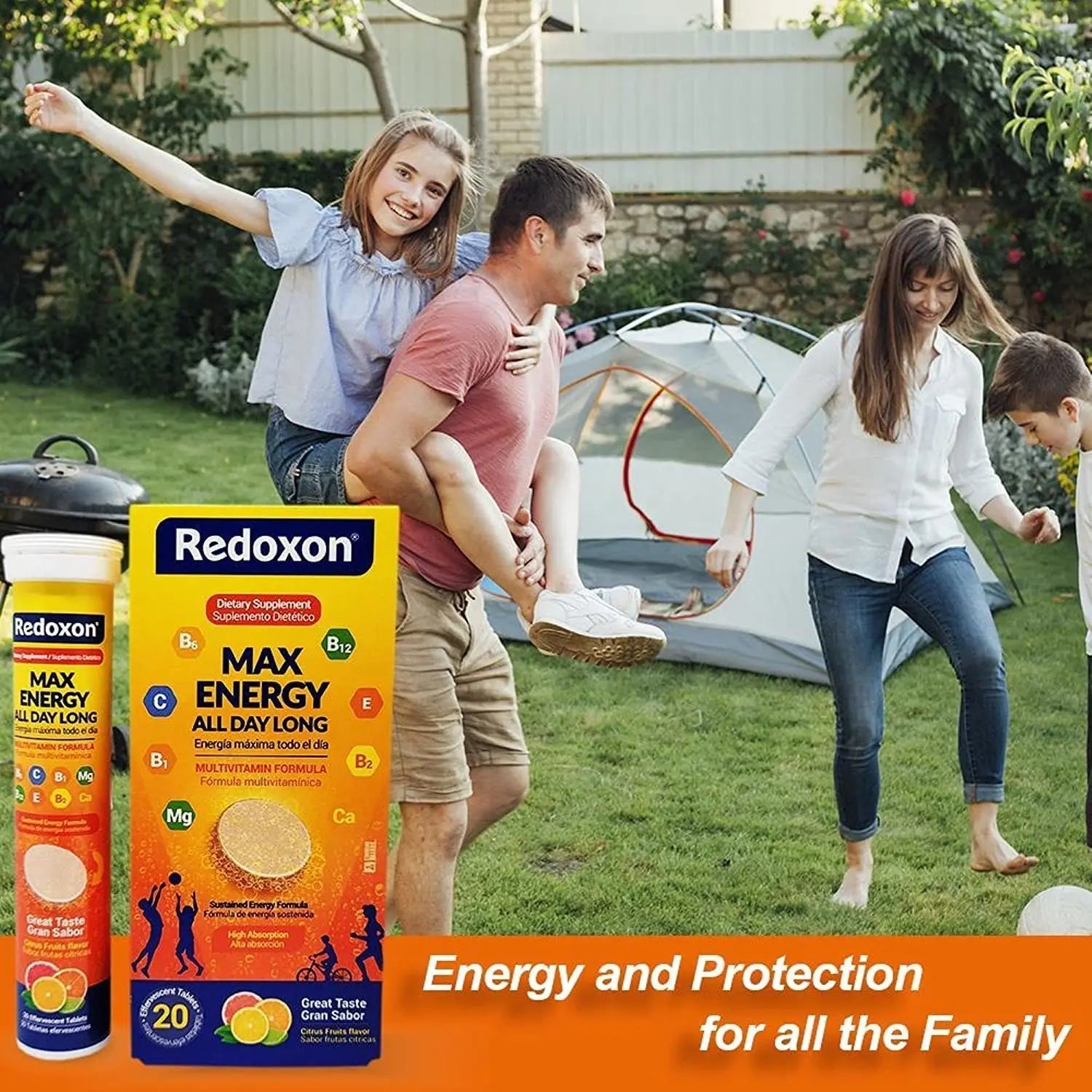Redoxon Max Energy, Helps Support Inmune System, Citrus Flavor, 20 Effervescent Tablets, 2.82 Oz, Box Redoxon Au supplements