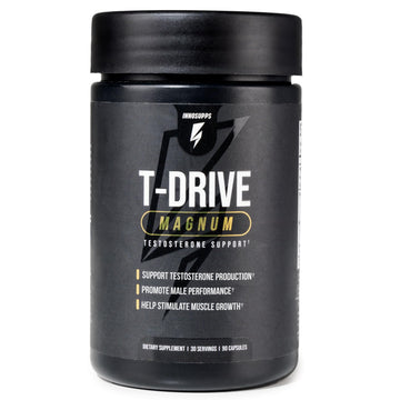 InnoSupps T-Drive Magnum Testosterone Booster Enhance Peak Performance Amplify Muscle Growth, Increase Libido & Energy Levels, Horny Goat Weed Tongkat Ali, Zinc, Fenugreek, Fat Burner 90 Caps/30 Days InnoSupps Au supplements