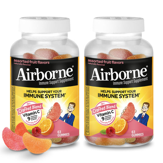 Airborne 750mg Vitamin C Gummies for Adults, Immune Support Gummies with Powerful Antioxidants VIT C & E, Caffeine Free AirborneUS supplements
