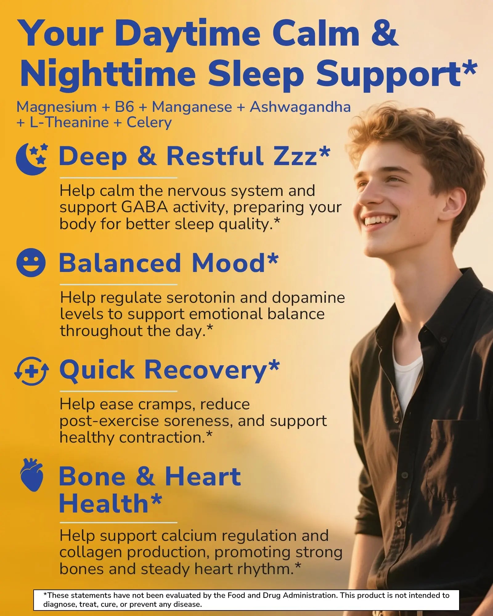 Vitalibre Magnesium Complex Supplement 500mg + Ashwagandha, L-Theanine, Vitamin B6 & Celery, High Absorption Magnesium Glycinate, Citrate, Malate, Sleep & Bone Support, 120 Vegan Capsules Vitalibre Au supplements