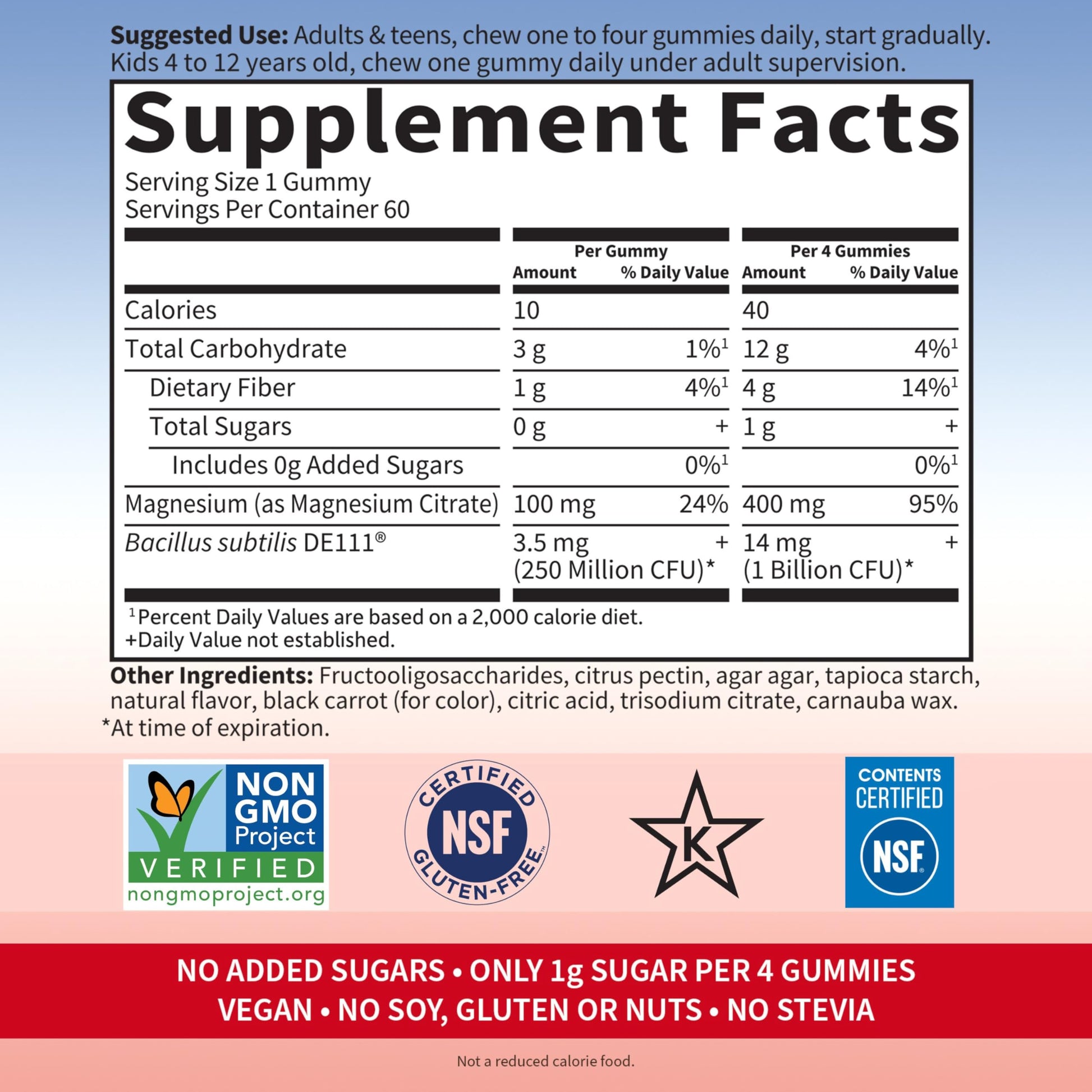 Garden of Life Magnesium Citrate Supplement Gummies with Prebiotics & Probiotics for Stress, Sleep & Recovery - Vegan, Gluten Free, Kosher, Non-GMO, No Added Sugars, Raspberry Flavor, 60 Count Garden of Life Au supplements