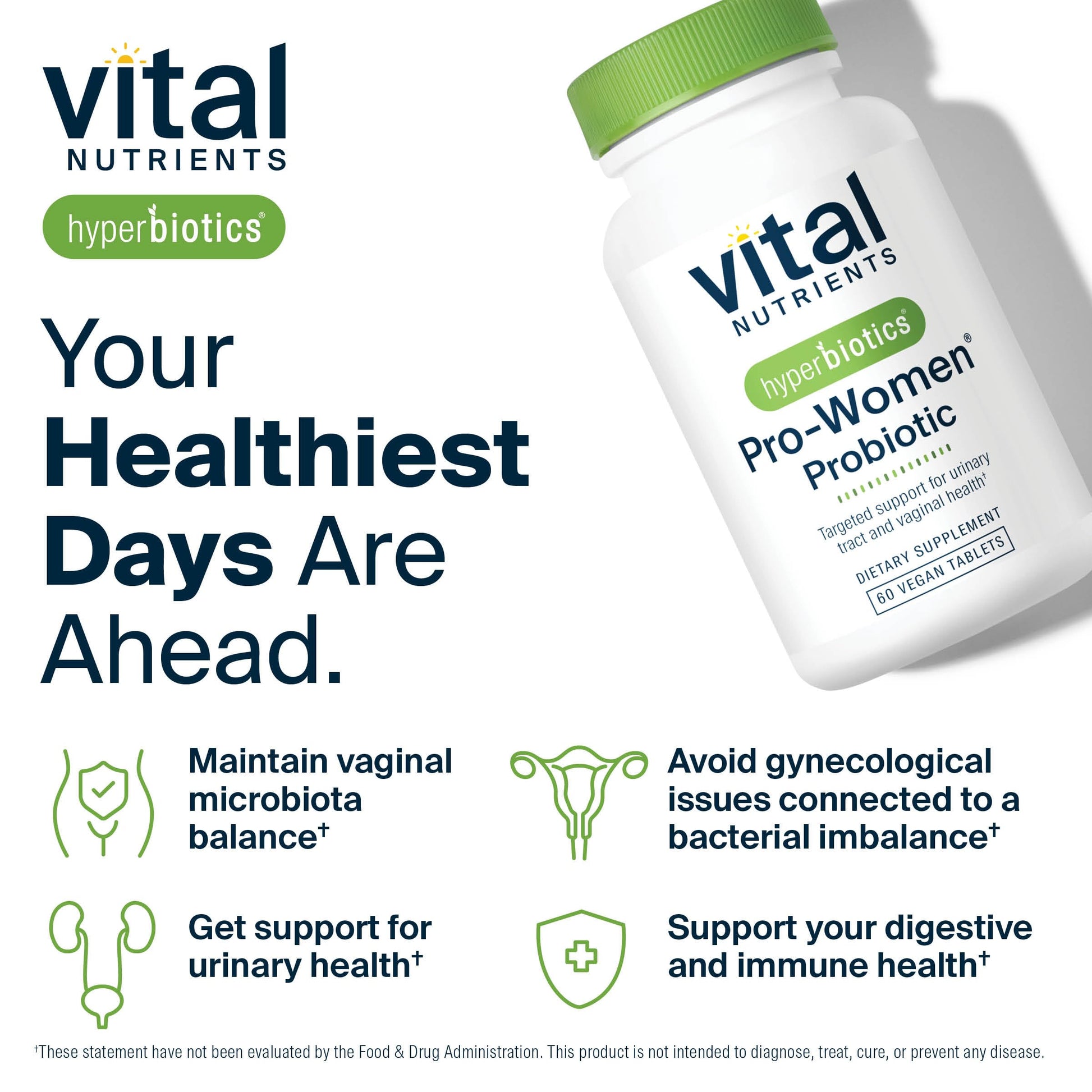 Hyperbiotics Vital Nutrients Pro Women Probiotics for Women | Vaginal Probiotics for PH Balance | Oral Probiotic for Vaginal Health and Urinary Tract Health | 6 Targeted Strains | 60 Vegan Tablets Hyperbiotics Au supplements