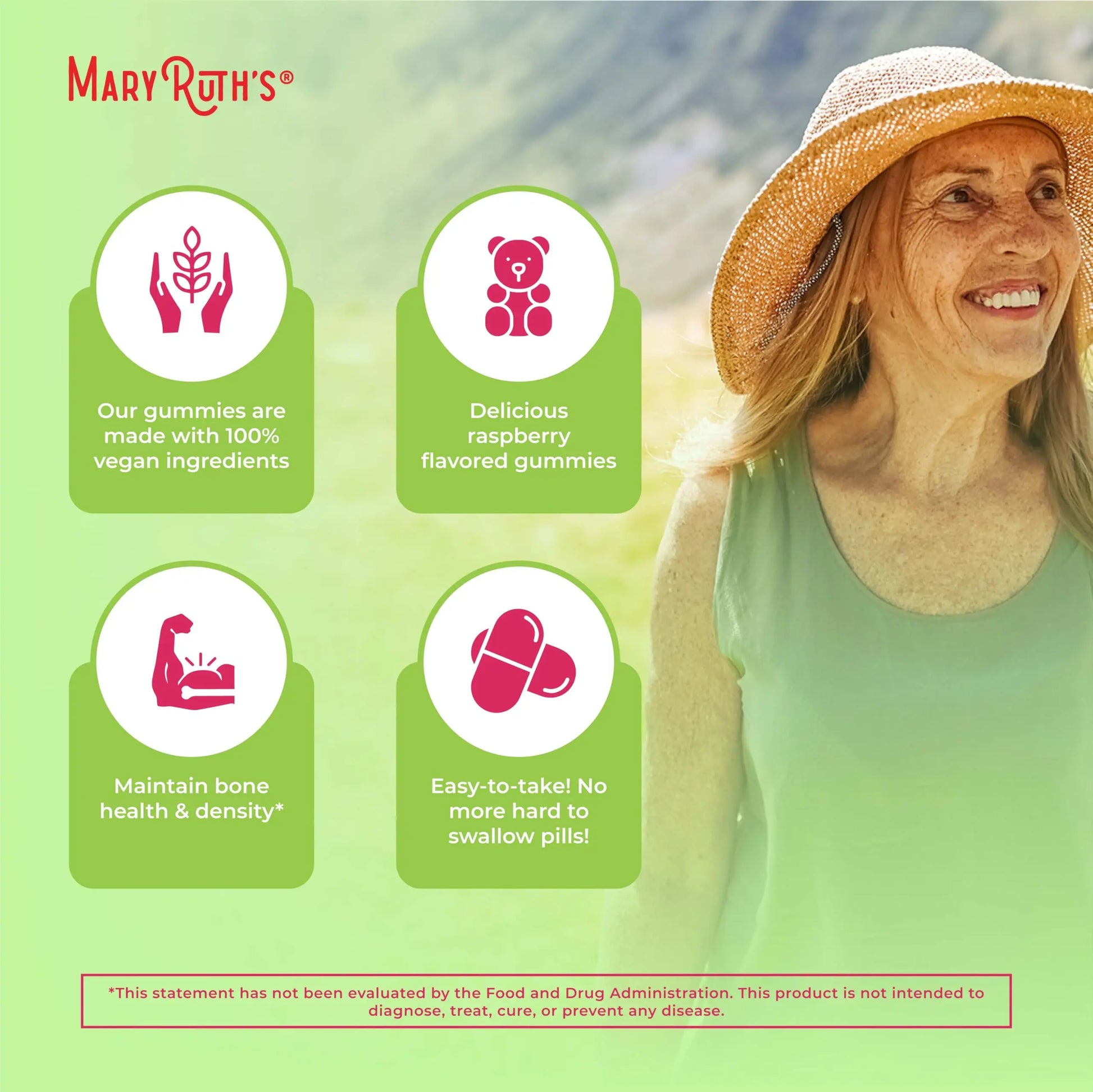 MaryRuth Organics Sugar Free | 2 Month Supply | Vitamin D & B12 Vitamin Supplements for Adults & Kids | Bone Health | Immune Support | Vegan | Non-GMO | 60 Servings MARYRUTH'S Au supplements