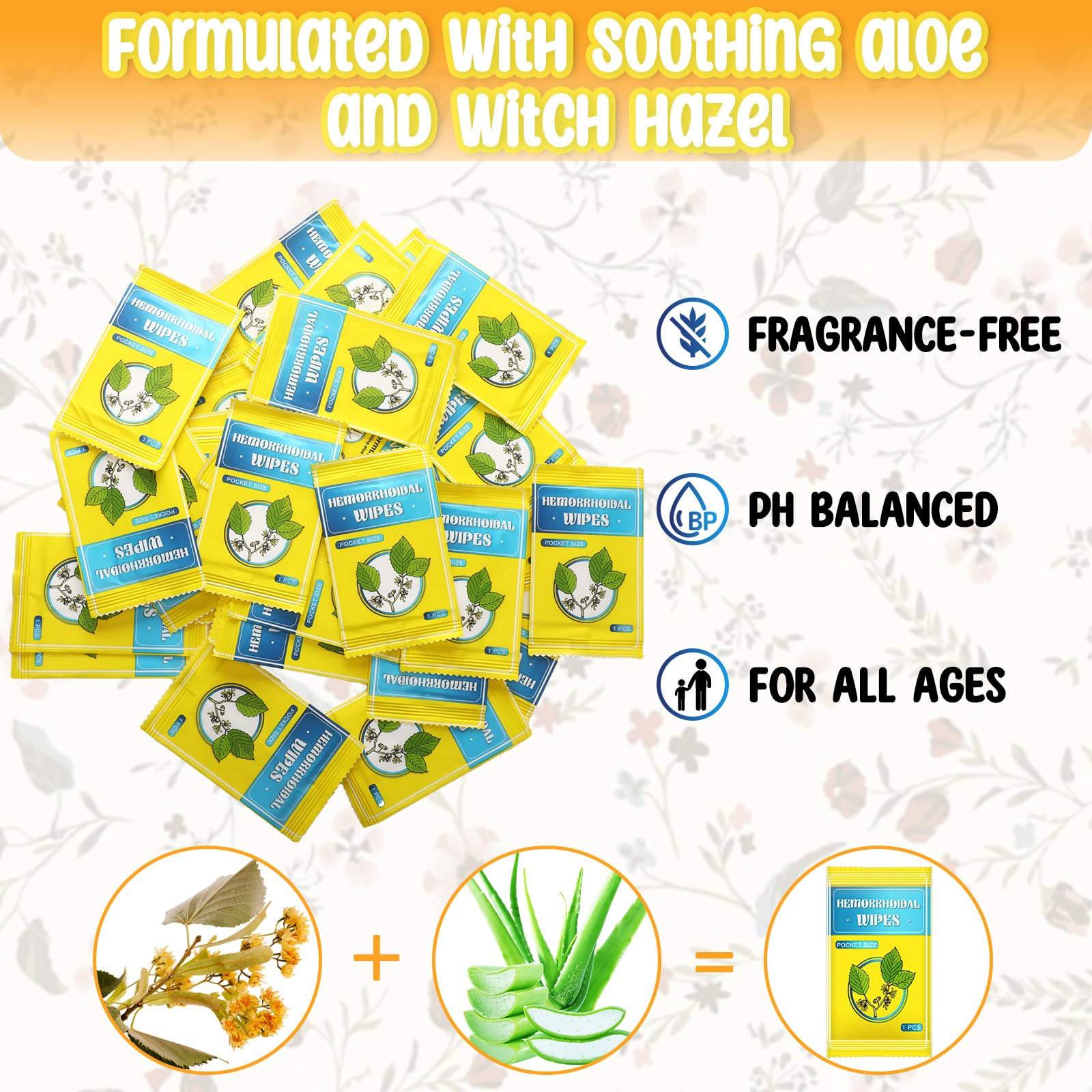 Timgle 300 Counts Individual Packing Hemorrhoid Wipes Witch Hazel Wipes for Butt Hemorrhoidal and Relief Swelling Pain Burning Itching Numbing, 5.5 x 7 Inch Timgle Au supplements