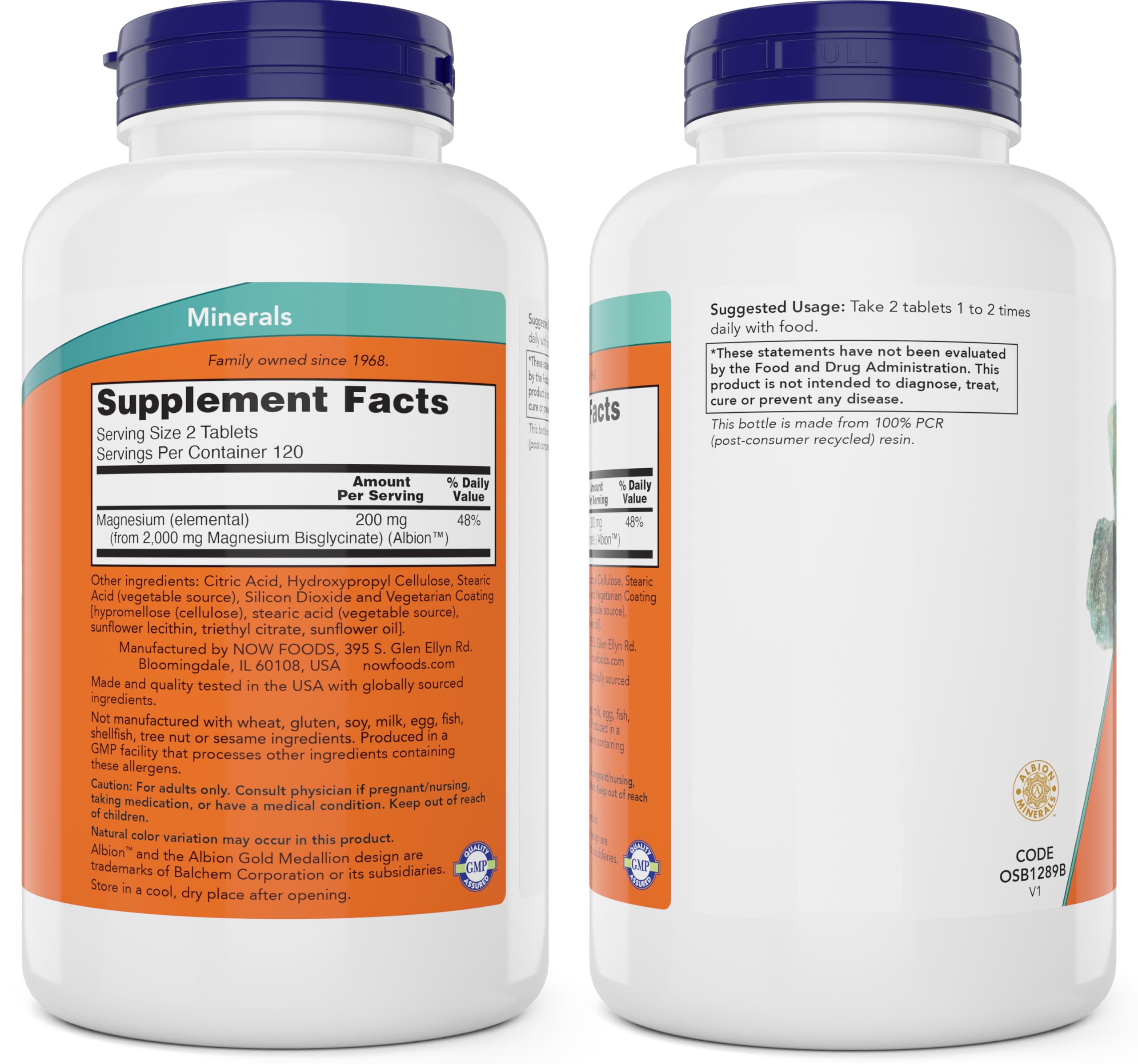 Now Foods Magnesium Glycinate, 240 Tablets - Supports Healthy Muscle and Nerve Functions - Non-GMO NOW Foods Au supplements