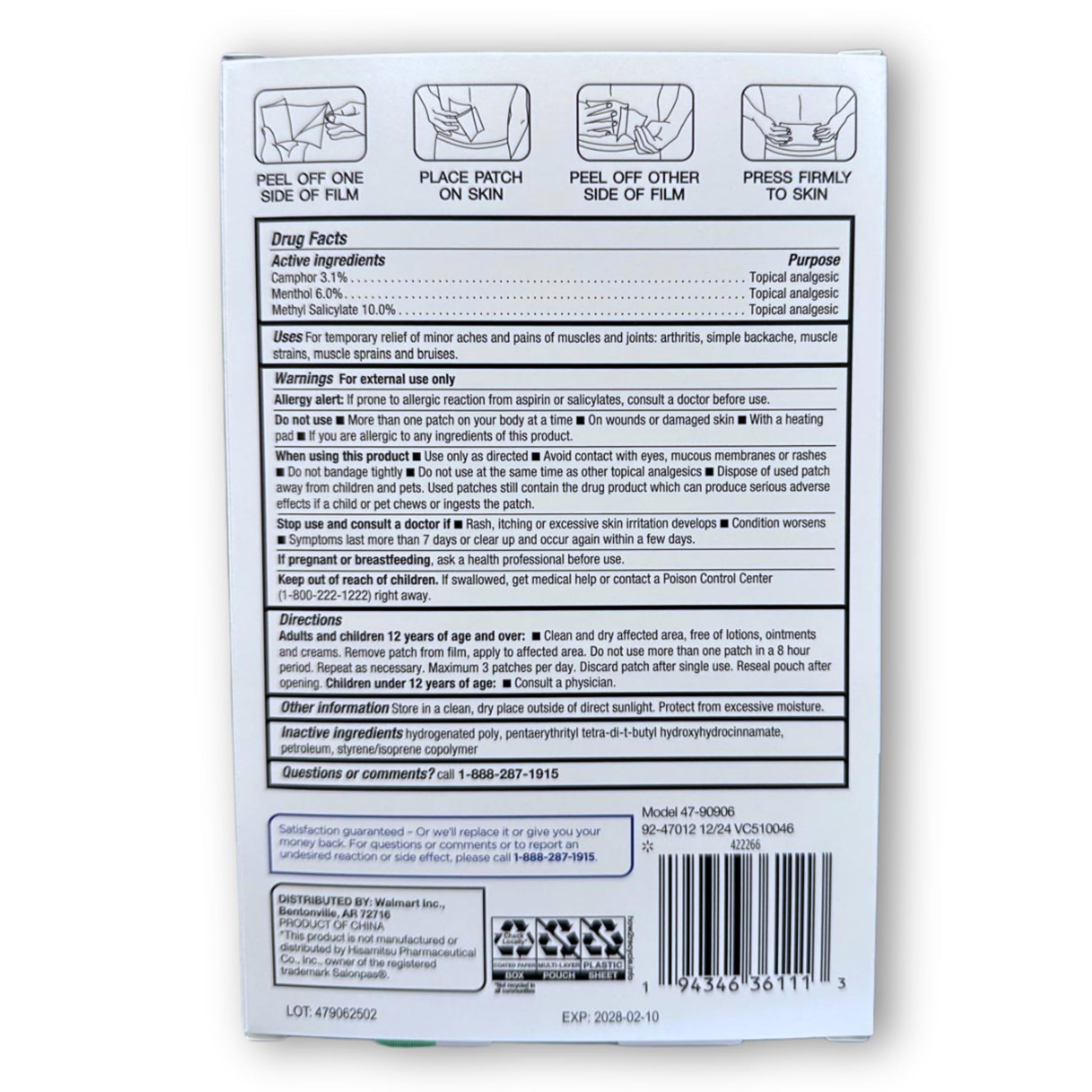 FUSION SHOP STORE Smart choices, meaningful life! Topical Patch with Menthol, Camphor, Methyl salycilate, 6 Count (Pack of 15) FUSION SHOP STORE Smart choices, meaningful life! Au supplements