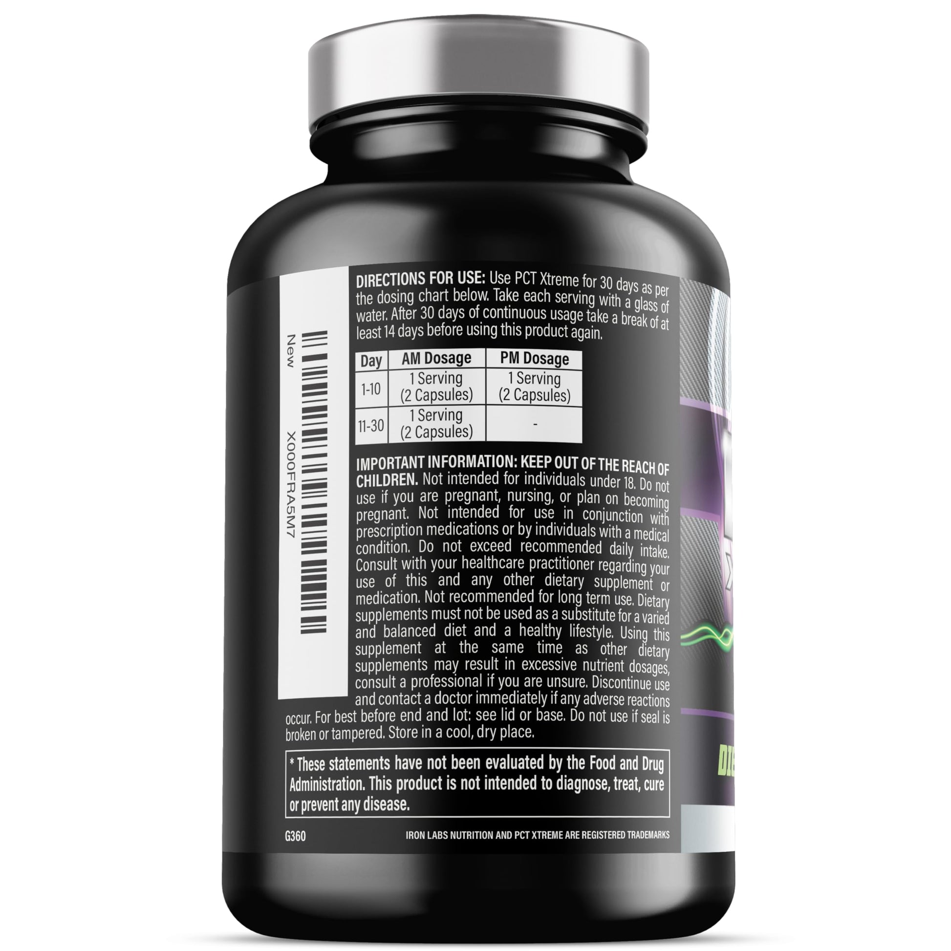 Iron Labs Nutrition PCT Xtreme - PCT Supplement for Men - 30 Day Course - Post Cycle Support Booster (80 Capsules) Iron Labs Nutrition Au supplements