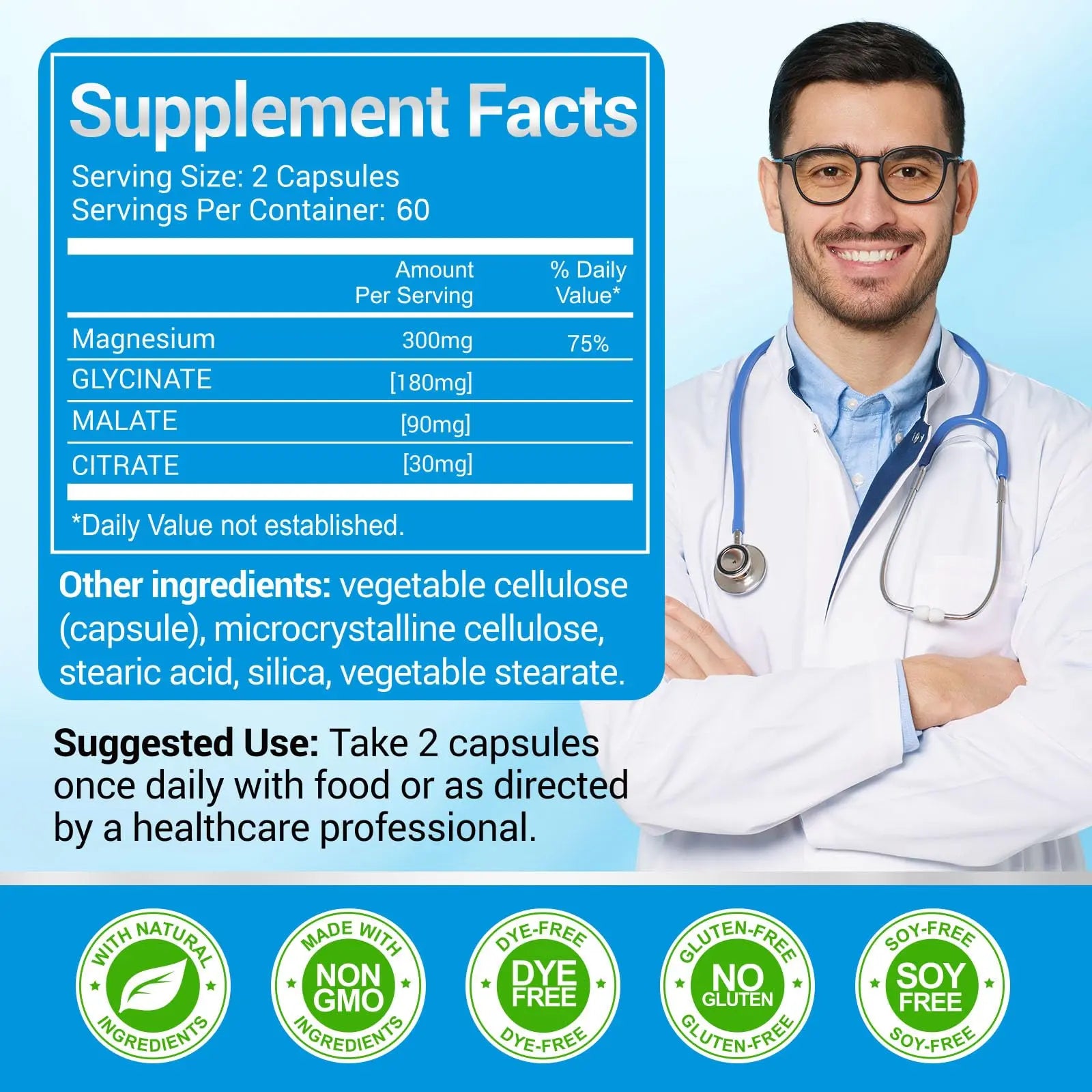 ASSR Triple Magnesium Complex – 300mg Magnesium Supplement with Glycinate, Malate & Citrate – Supports Relaxation, Muscle & Nerve Function – High Absorption, Vegan, Non-GMO, 120 Capsules ASSR Au supplements