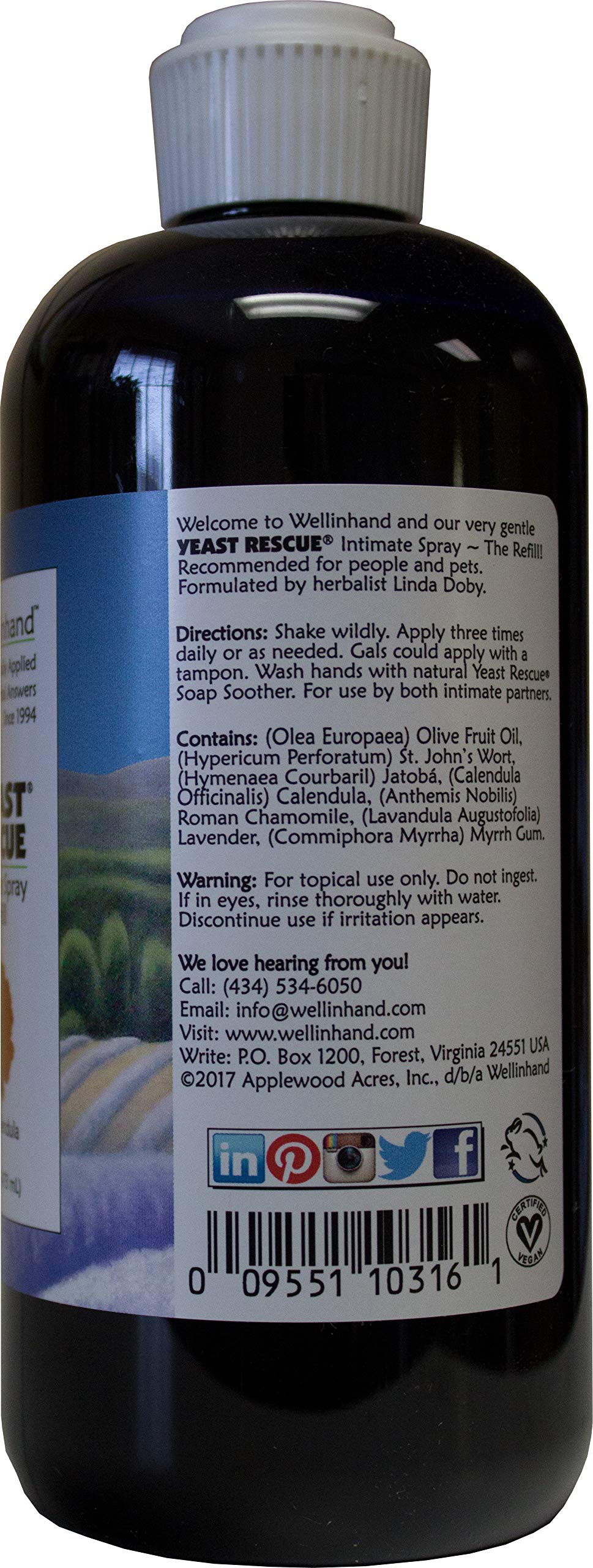 Yeast Rescue Soap Soother 16 fl.oz. Refill Economy Well-In-Hand Au supplements
