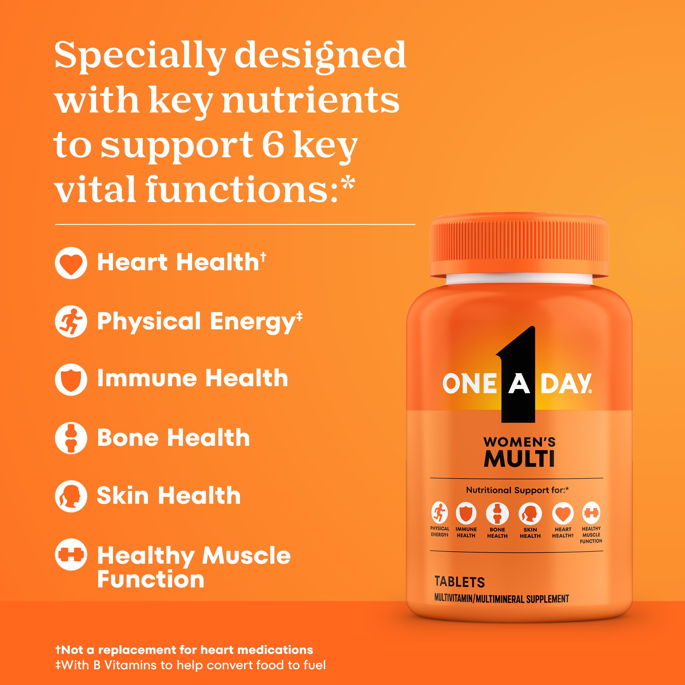One A Day Multivitamin for Women- Daily Vitamins for Woman with Biotin, Calcium, Folic Acid, Iron & Zinc ONE A DAY Au supplements