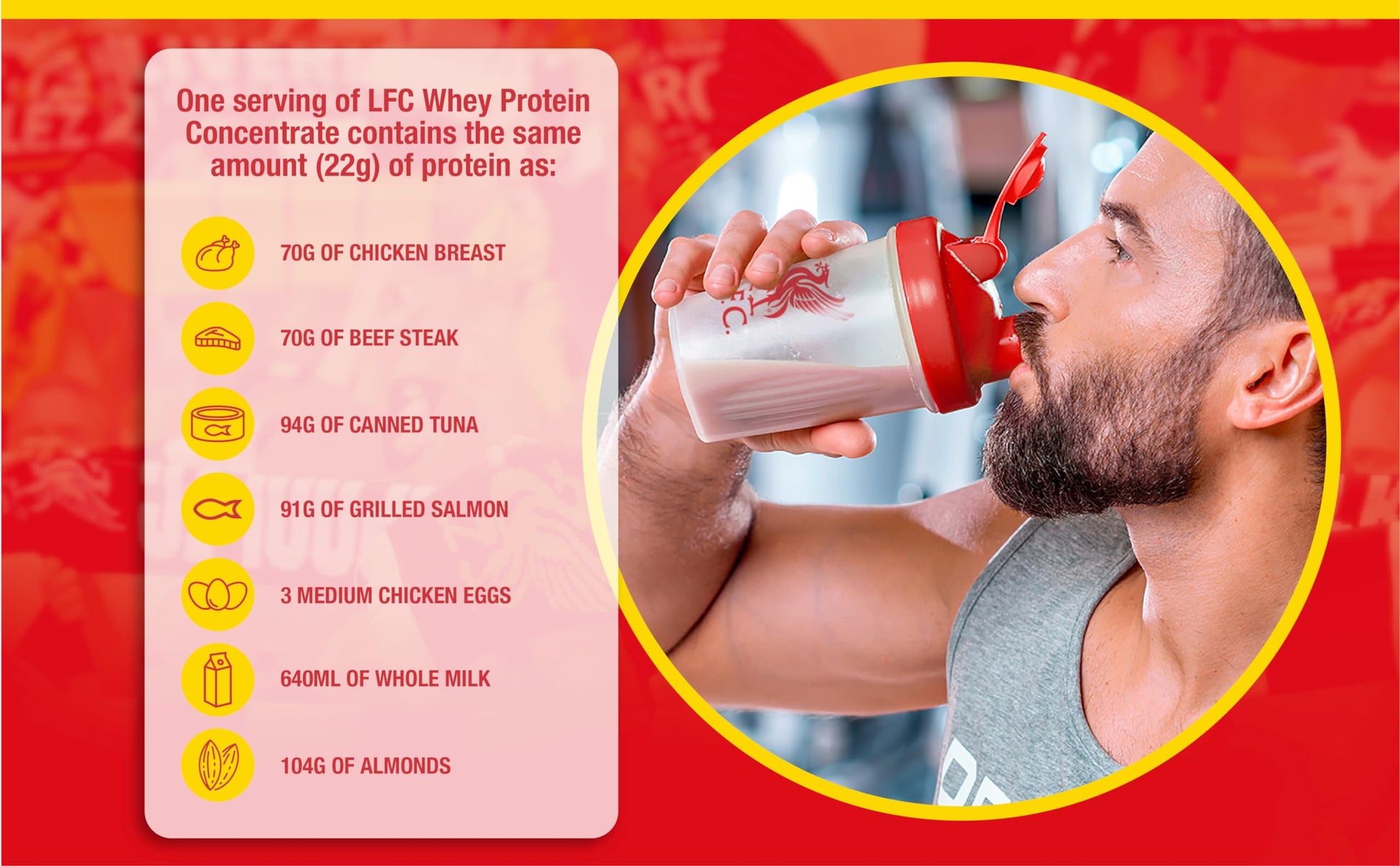 LFC Whey Protein Powder Strawberry Flavour 908g 15.5g Naturally-Occurring BCAAs 21g Protein Vector Consumer Au supplements