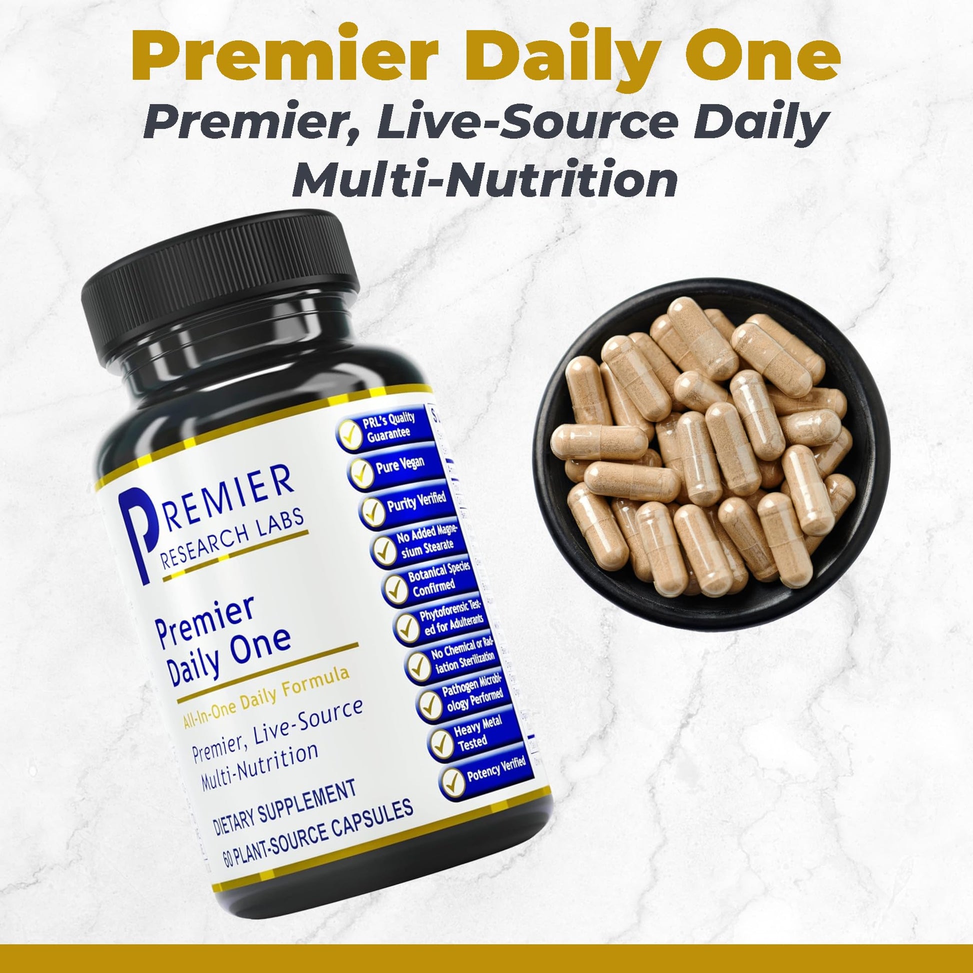 Premier Research Labs Premier Daily One - Super Greens, Vegetable Supplements for Adults with Cruciferous Veggies, Milk Thistle for Liver Support, Phytonutrients, Beta Glucan - 60 Vegetarian Capsules Premier Research Labs Au supplements